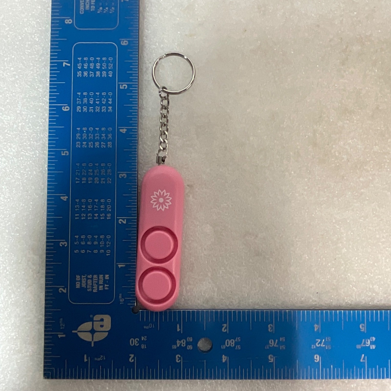 Pink Personal Safety Alarm Keychain 4in with Key Ring and Loud Siren Speaker - Image 6