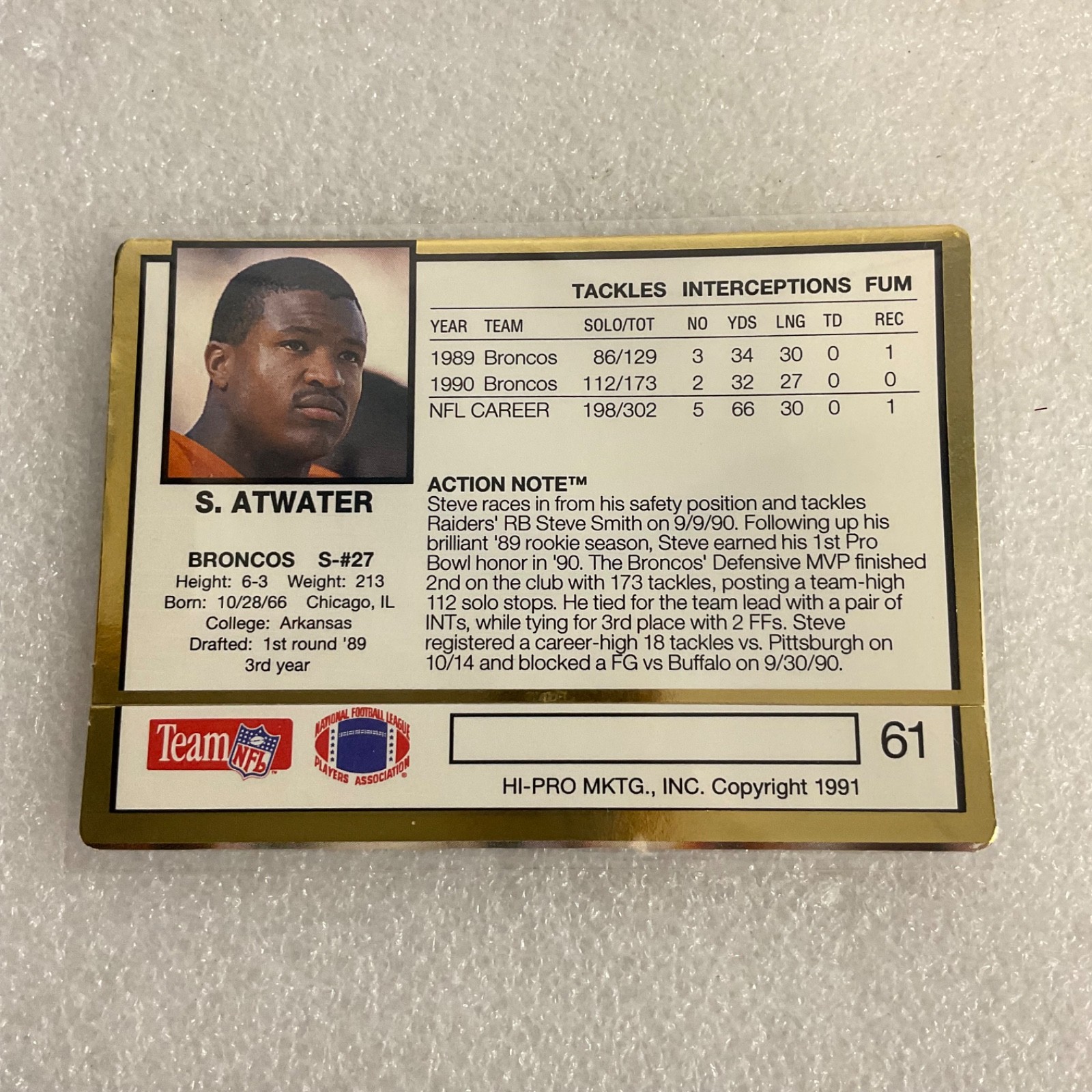 1991 Pro Set Action Packed NFL Football 10 Card Lot Sharpe Atwater Bills - Image 13