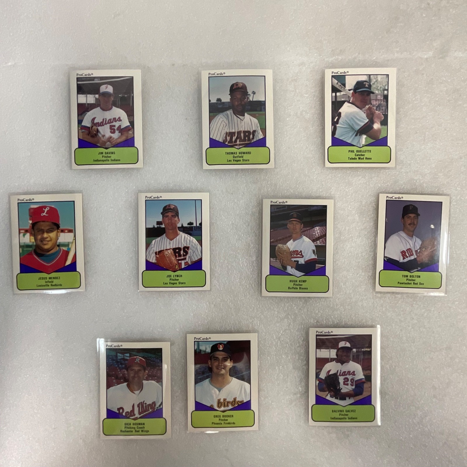 1990 ProCards AAA Baseball 10 Card Lot Bosman Booker Bolton Howard - Image 1