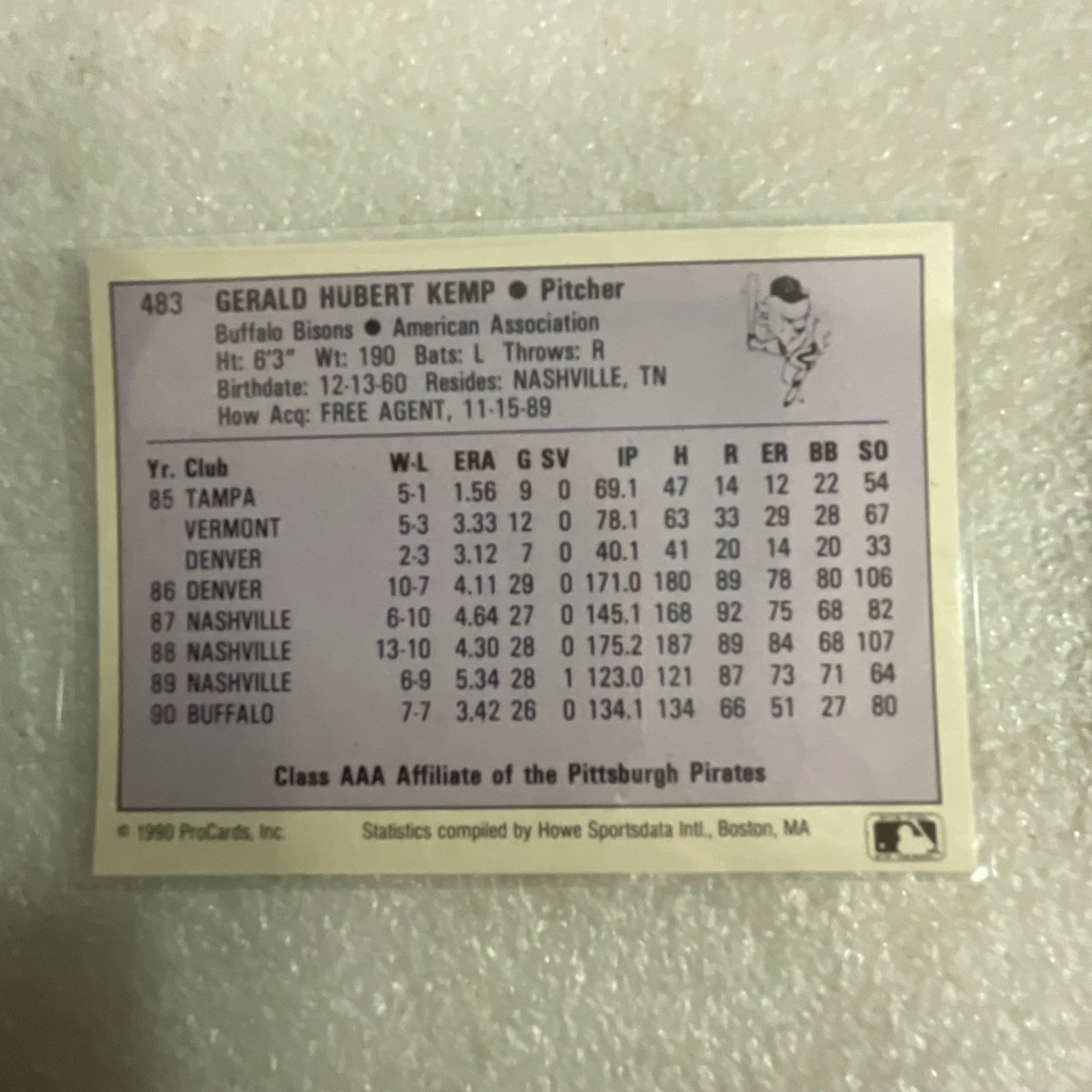 1990 ProCards AAA Baseball 10 Card Lot Bosman Booker Bolton Howard - Image 18