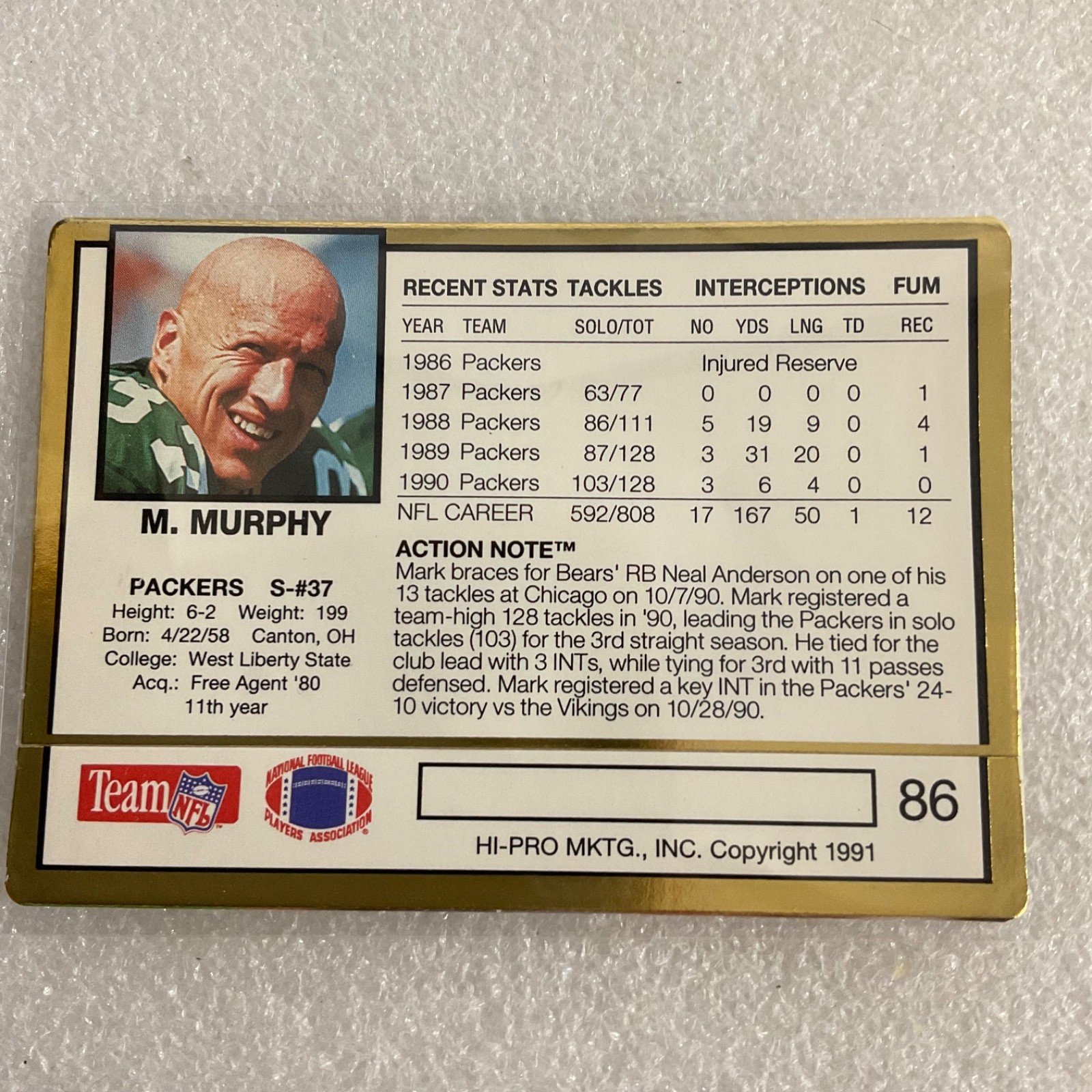 1989 Topps 1991 Action Packed Football 10 Card Lot Heyward Quick Mann - Image 20