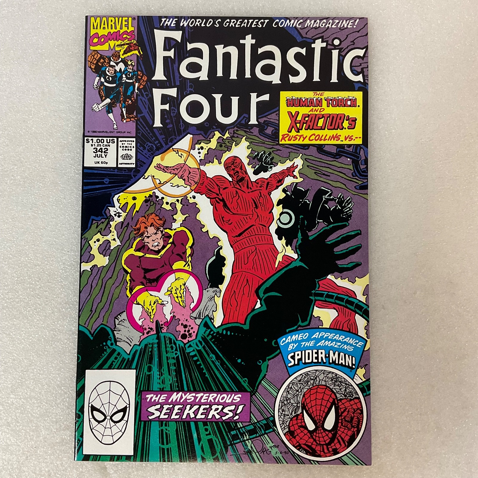 Fantastic Four #342 Marvel Comic July 1990 Spider-Man Cameo X-Factor Story - Image 1