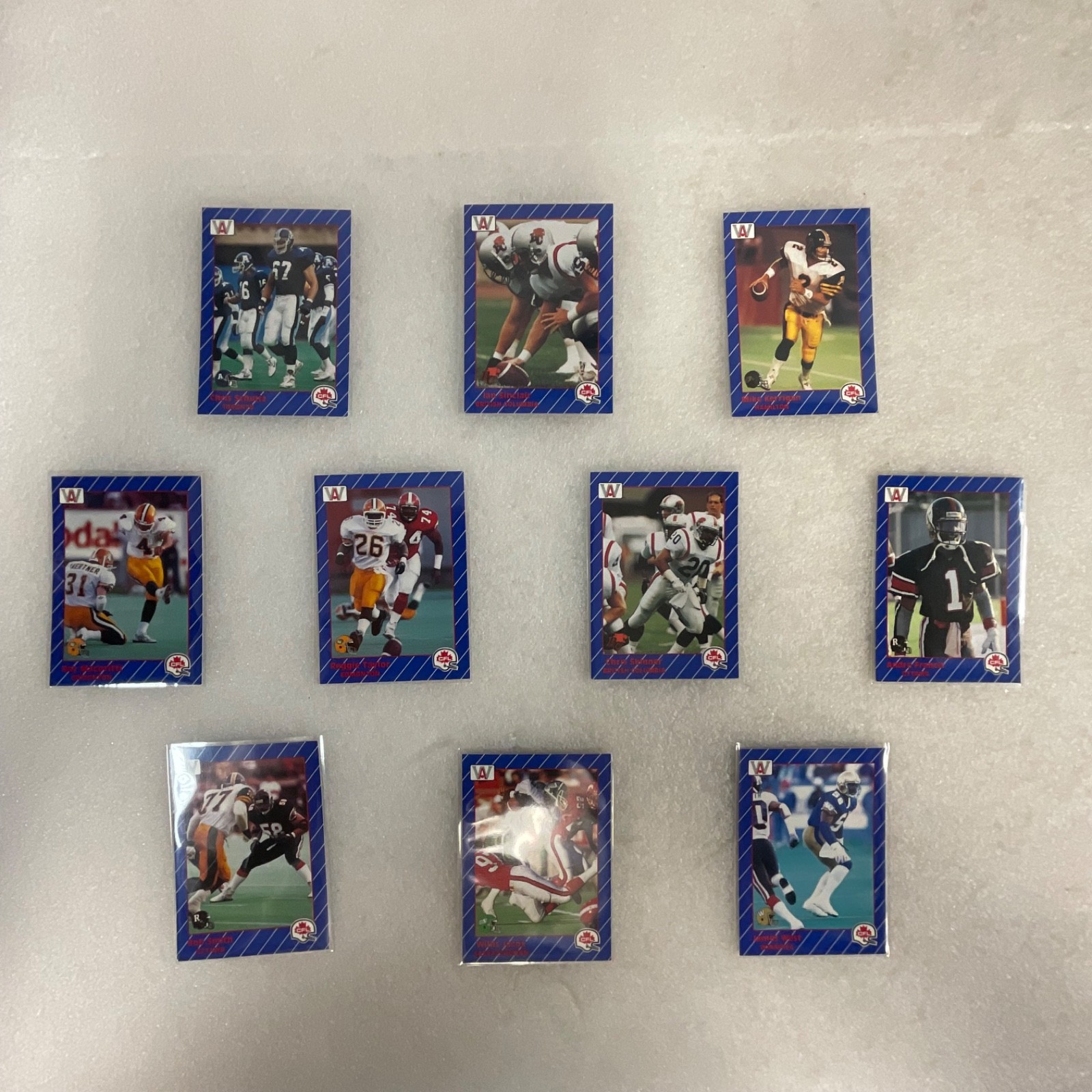 1991 All World CFL Football 10 Card Lot AW Sports Wild Card - Image 1