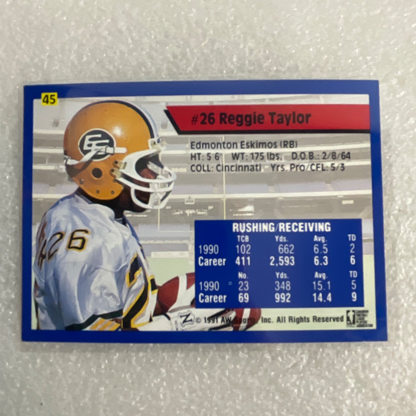1991 All World CFL Football 10 Card Lot AW Sports Wild Card - Image 17
