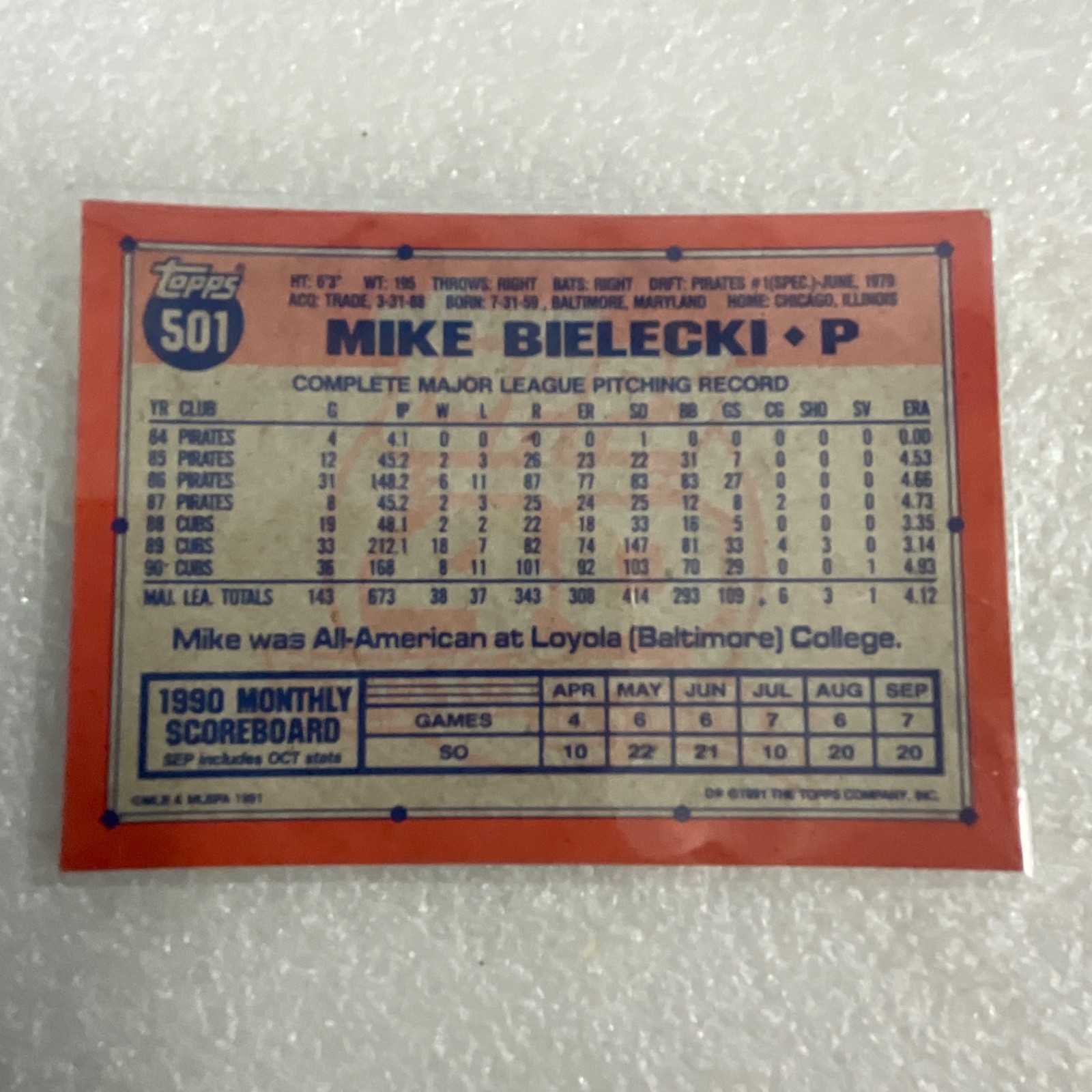 1990-91 MLB Baseball 10 Card Lot Gibson Frank White Topps Donruss Fleer - Image 20
