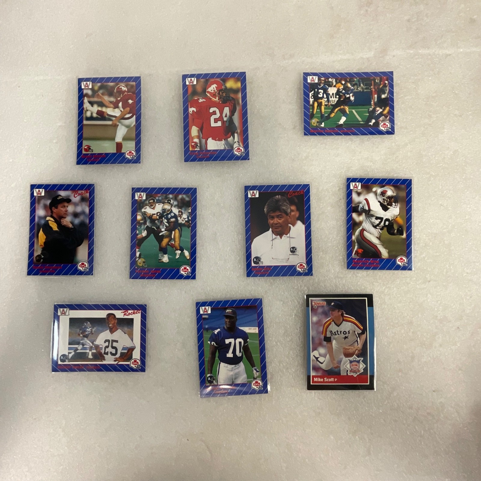 1991 AW Sports CFL 10 Card Lot Rocket Ismail Mike Scott Donruss - Image 21