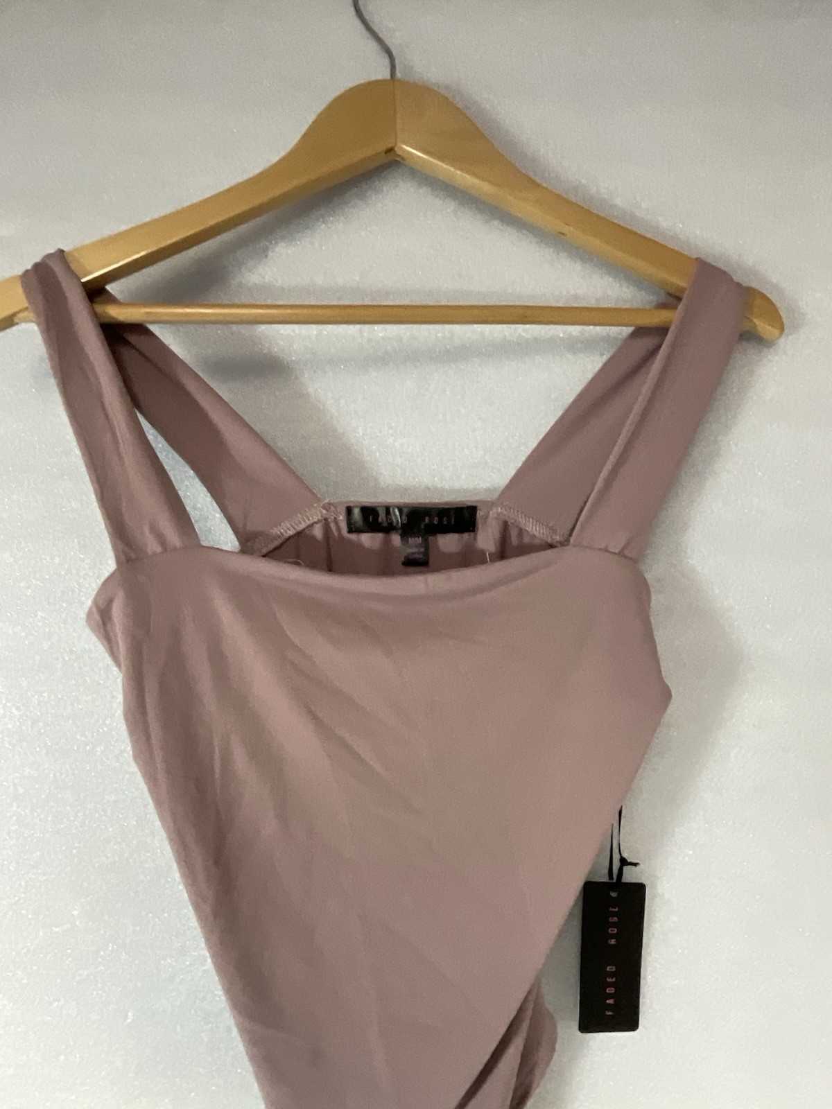 Faded Rose One Piece Bodysuit Sleeveless Top Lavender Size M GnuFashion - Image 6