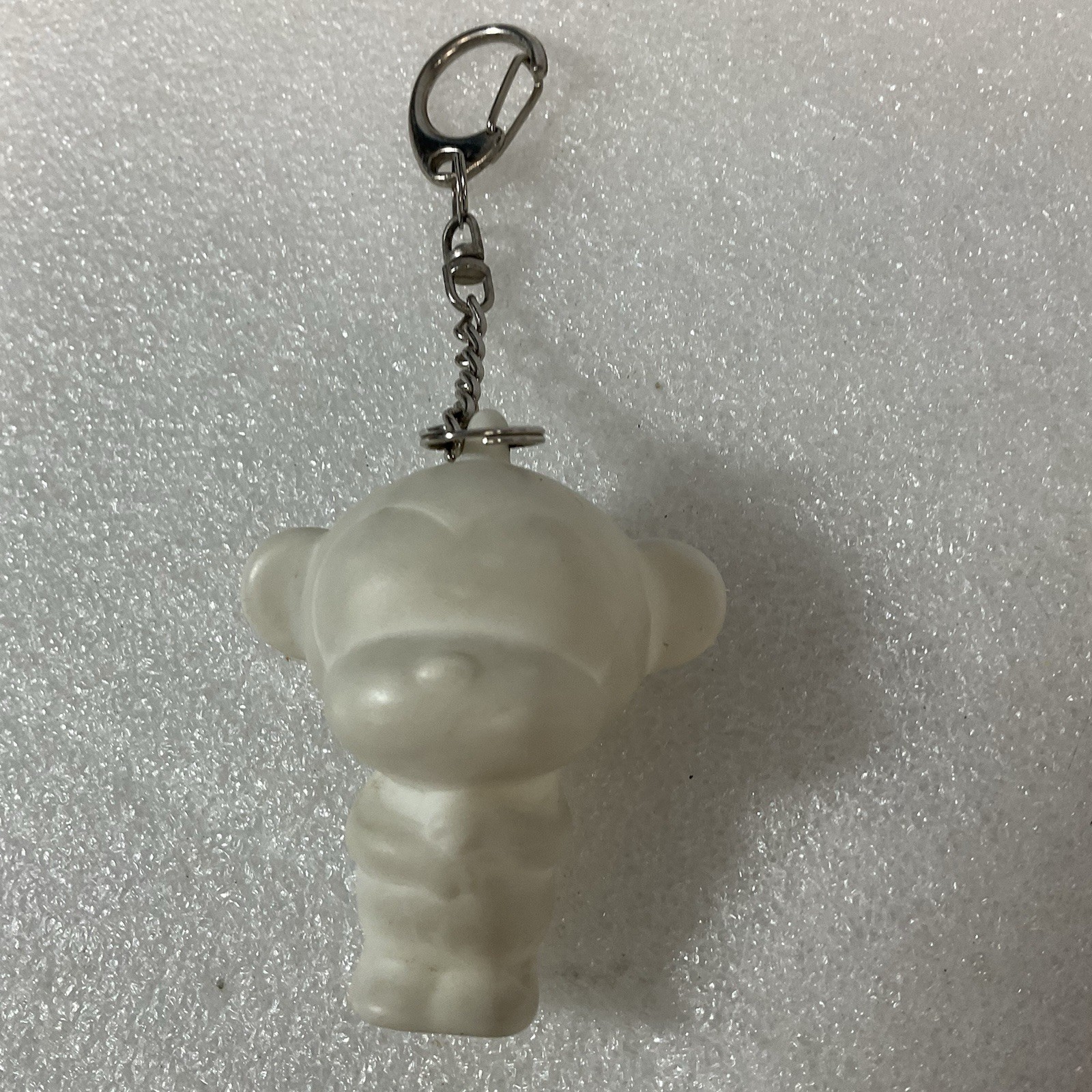 Cute White Monkey Keychain – Plastic Figurine Charm Collectible Bag Accessory - Image 2