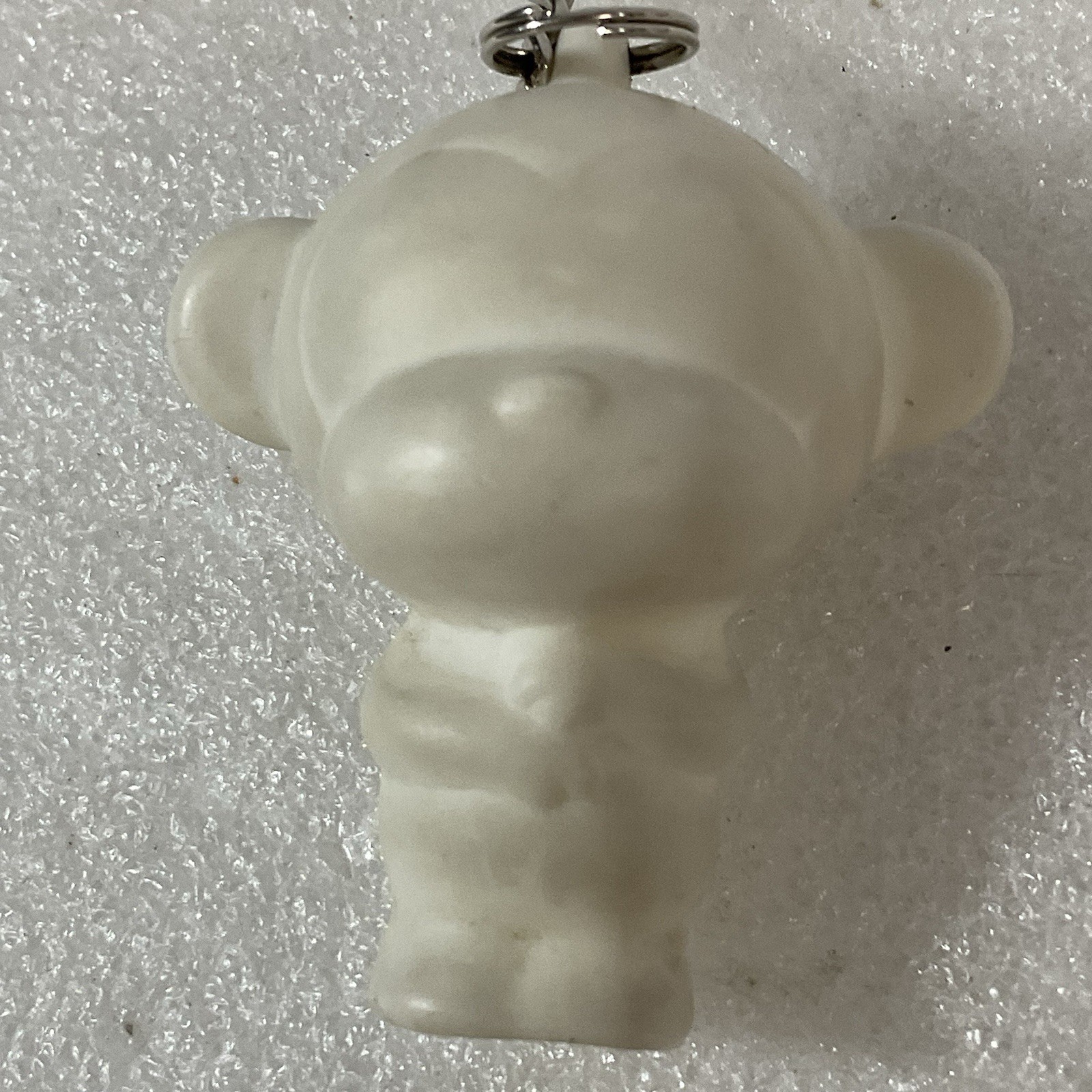 Cute White Monkey Keychain – Plastic Figurine Charm Collectible Bag Accessory - Image 3