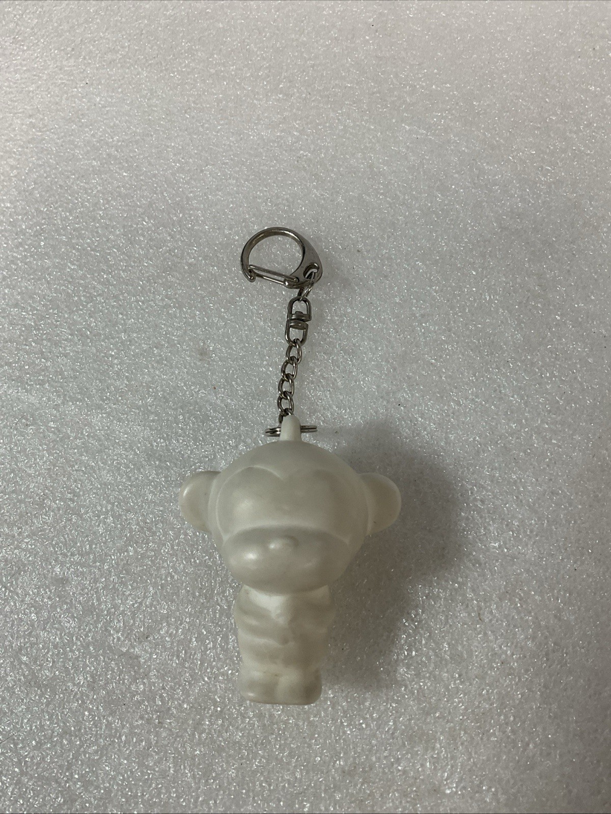 Cute White Monkey Keychain – Plastic Figurine Charm Collectible Bag Accessory - Image 1