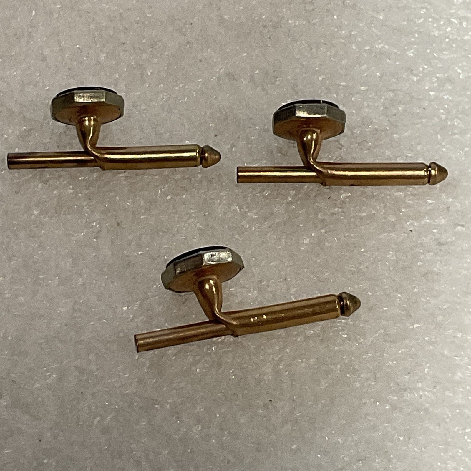 Lot Of 3 Cuff Link Shirt Spring Type Buttons With An Issue With One - Image 2