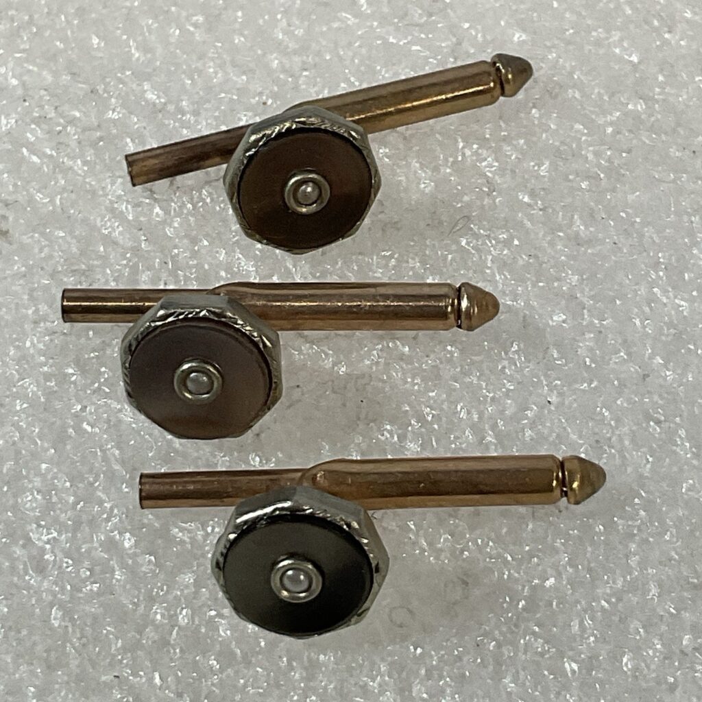 Lot Of 3 Cuff Link Shirt Spring Type Buttons With An Issue With One - Image 1