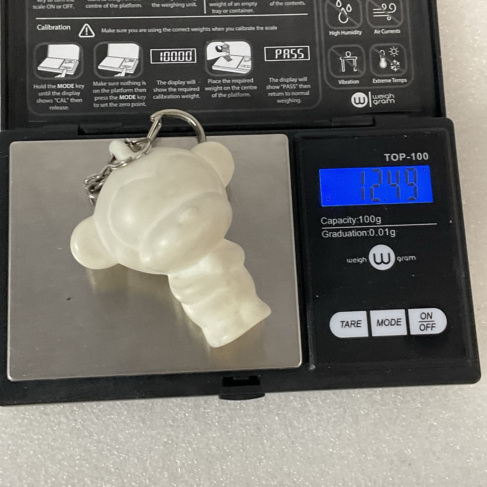 Cute White Monkey Keychain – Plastic Figurine Charm Collectible Bag Accessory - Image 10