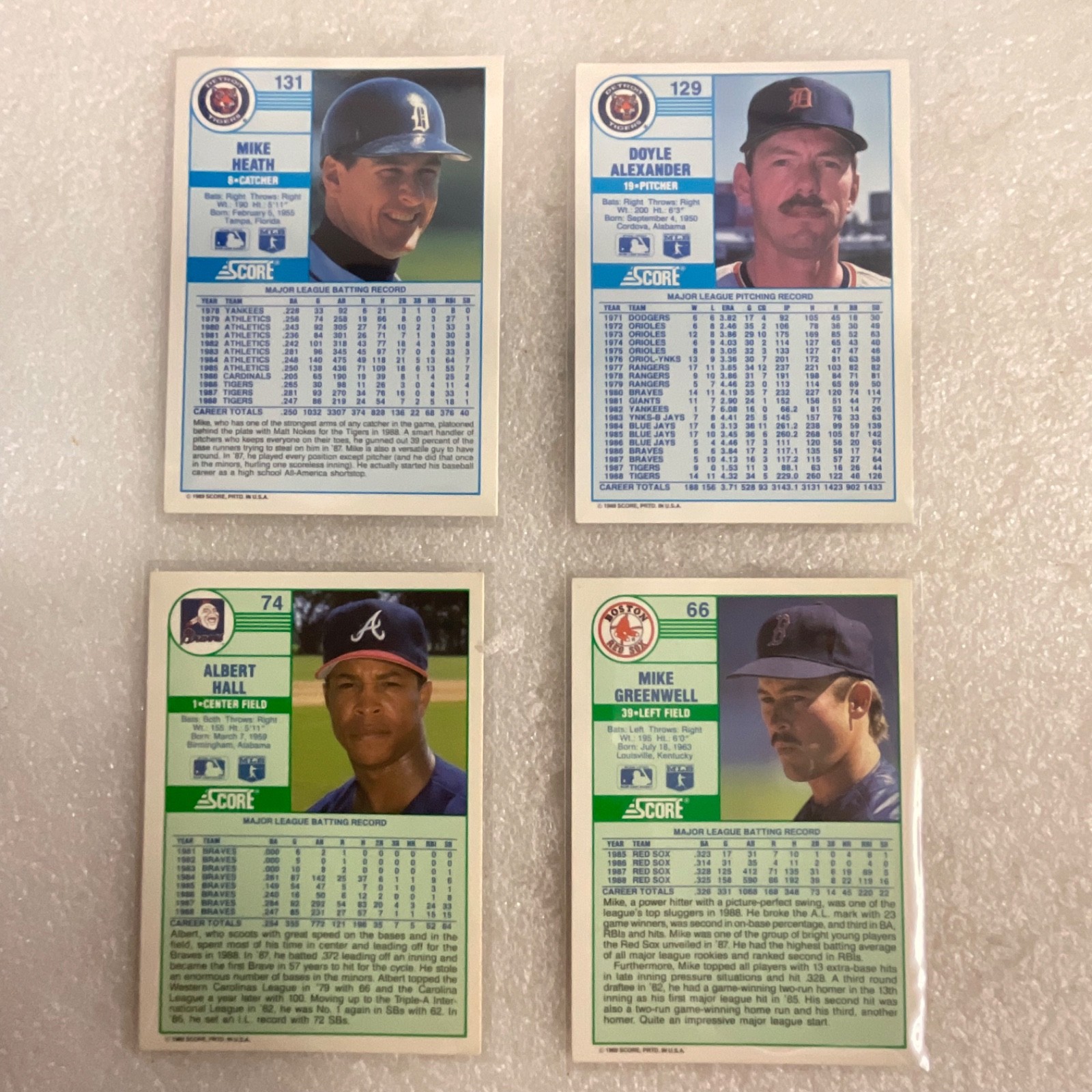 1989-1990 Score MLB NFL Card Lot 40 Schmidt Larkin Singletary - Image 6