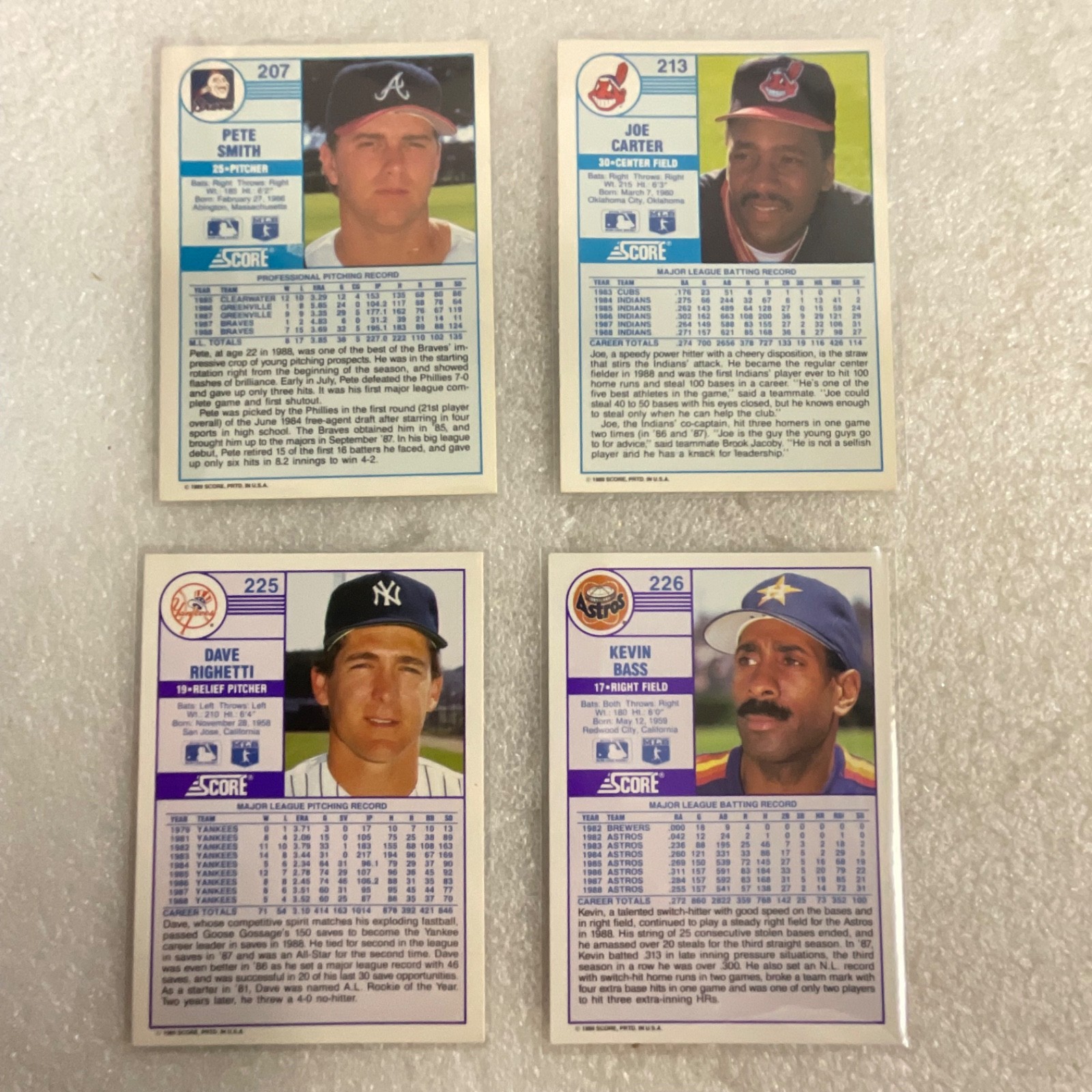 1989-1990 Score MLB NFL Card Lot 40 Schmidt Larkin Singletary - Image 10