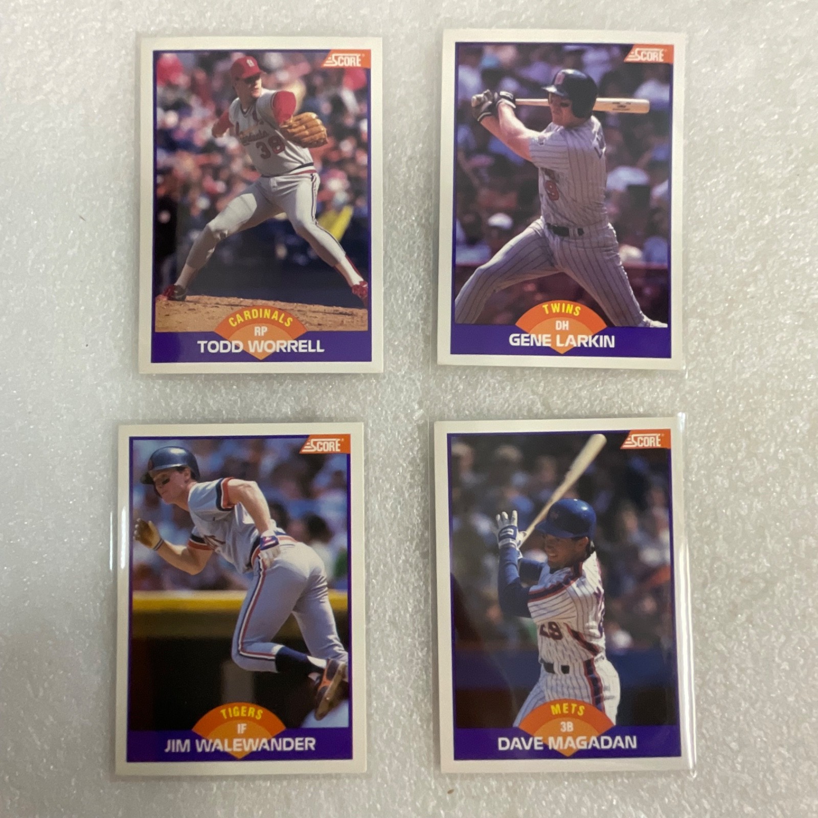 1989-1990 Score MLB NFL Card Lot 40 Schmidt Larkin Singletary - Image 13