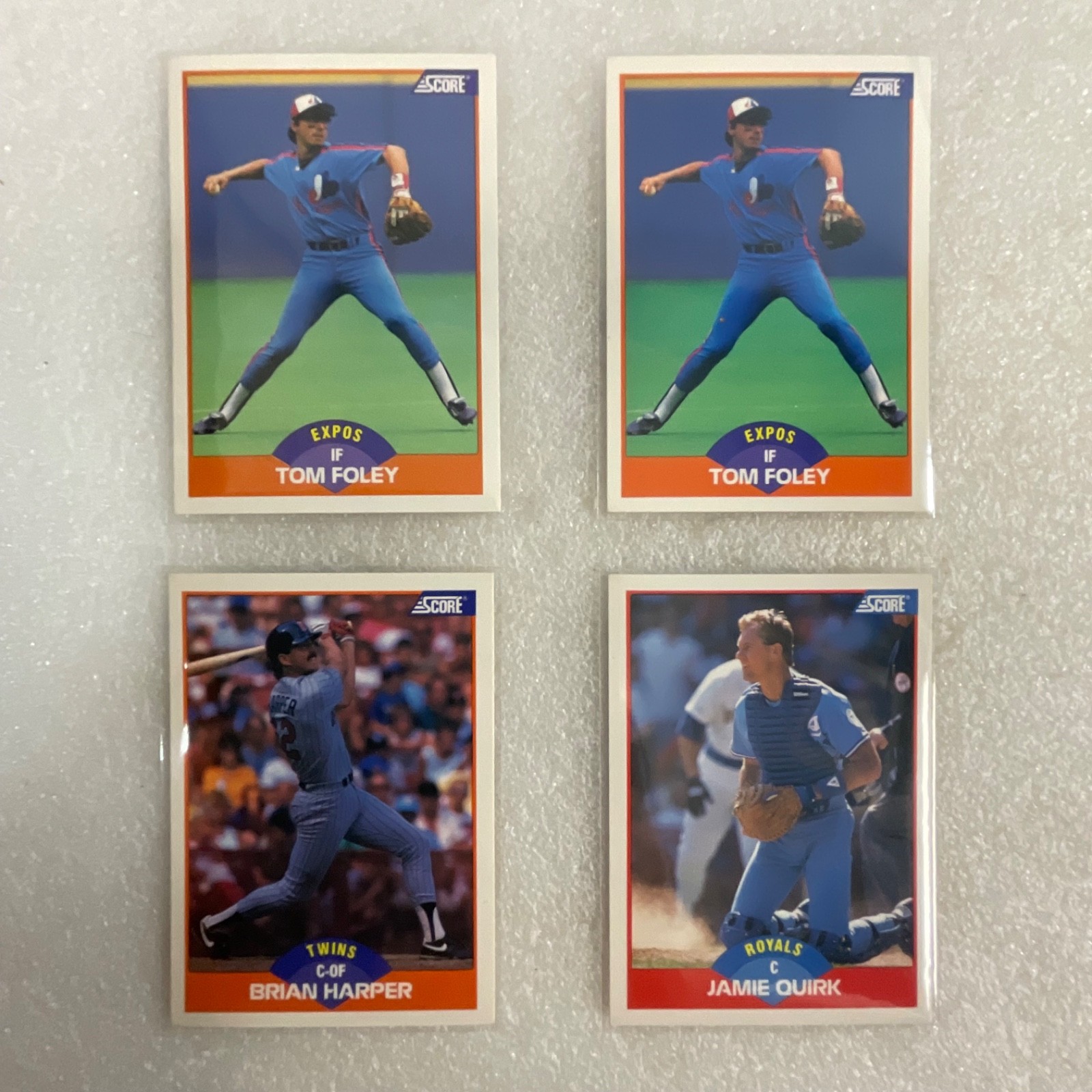 1989-1990 Score MLB NFL Card Lot 40 Schmidt Larkin Singletary - Image 21