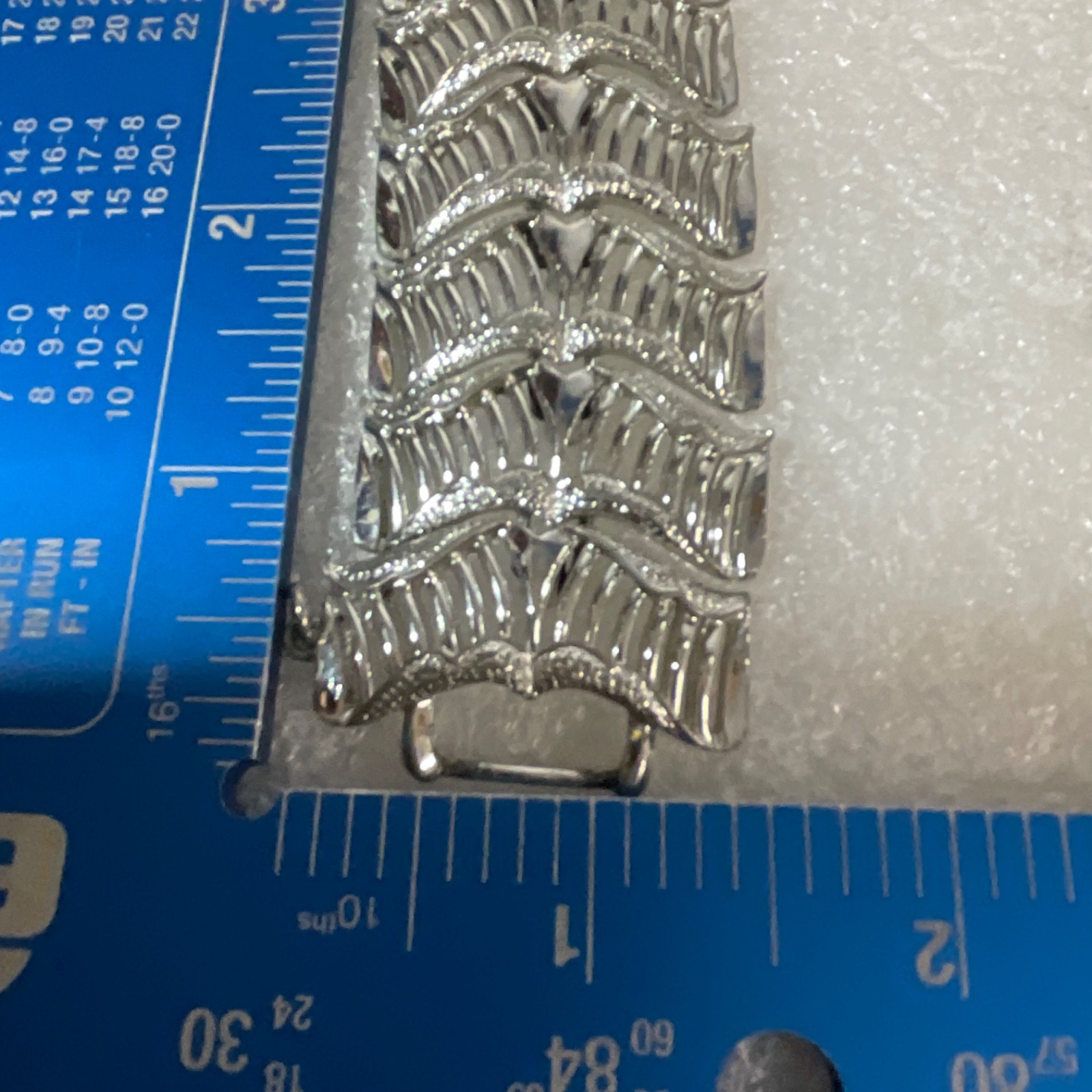 Vintage Coro Pegasus Wide Silver Tone Bracelet 68.7g Retro Statement 7” - Image 17