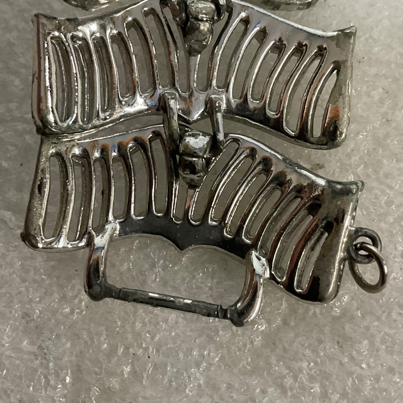 Vintage Coro Pegasus Wide Silver Tone Bracelet 68.7g Retro Statement 7” - Image 15