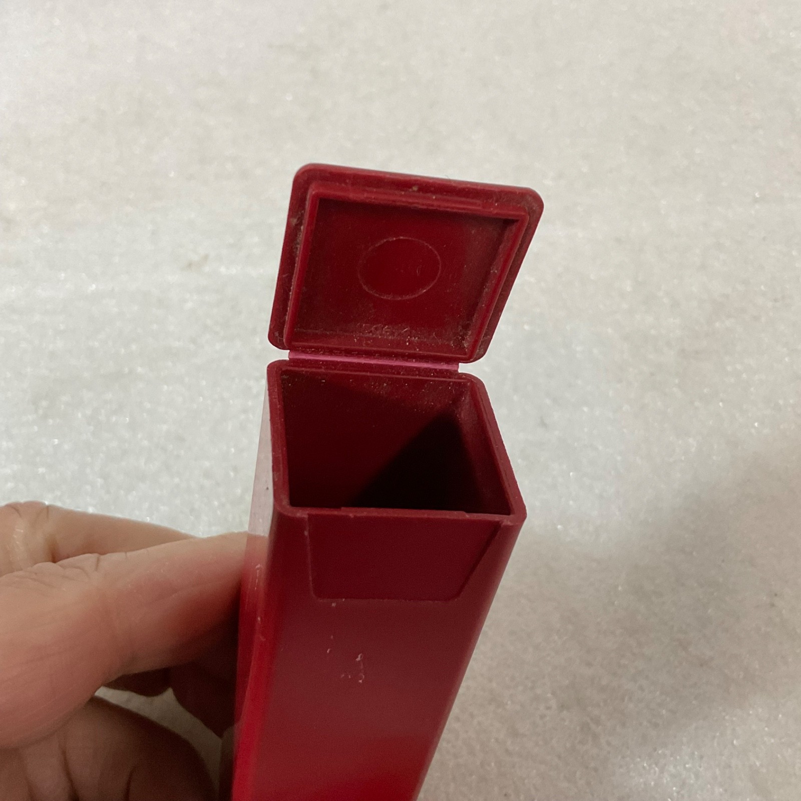 Vintage Tupperware Red Square Utility Container 4in Small Storage Box Made in US - Image 9