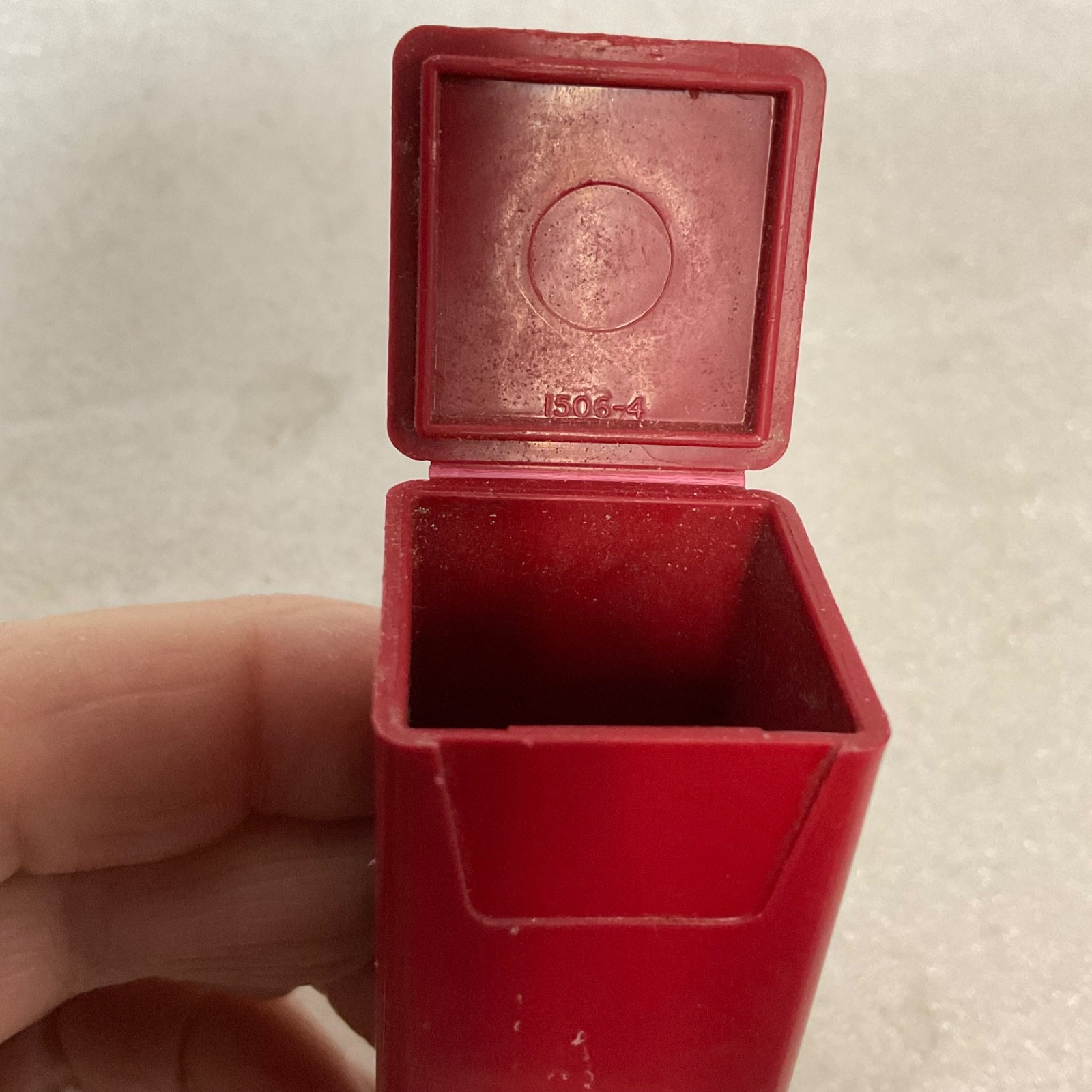 Vintage Tupperware Red Square Utility Container 4in Small Storage Box Made in US - Image 11