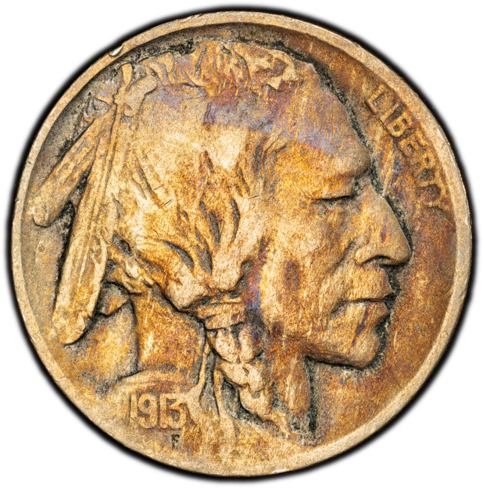 1913 Buffalo Nickel 5C Type 1 PCGS Genuine Cleaned VF Cert#53076136 - Image 3