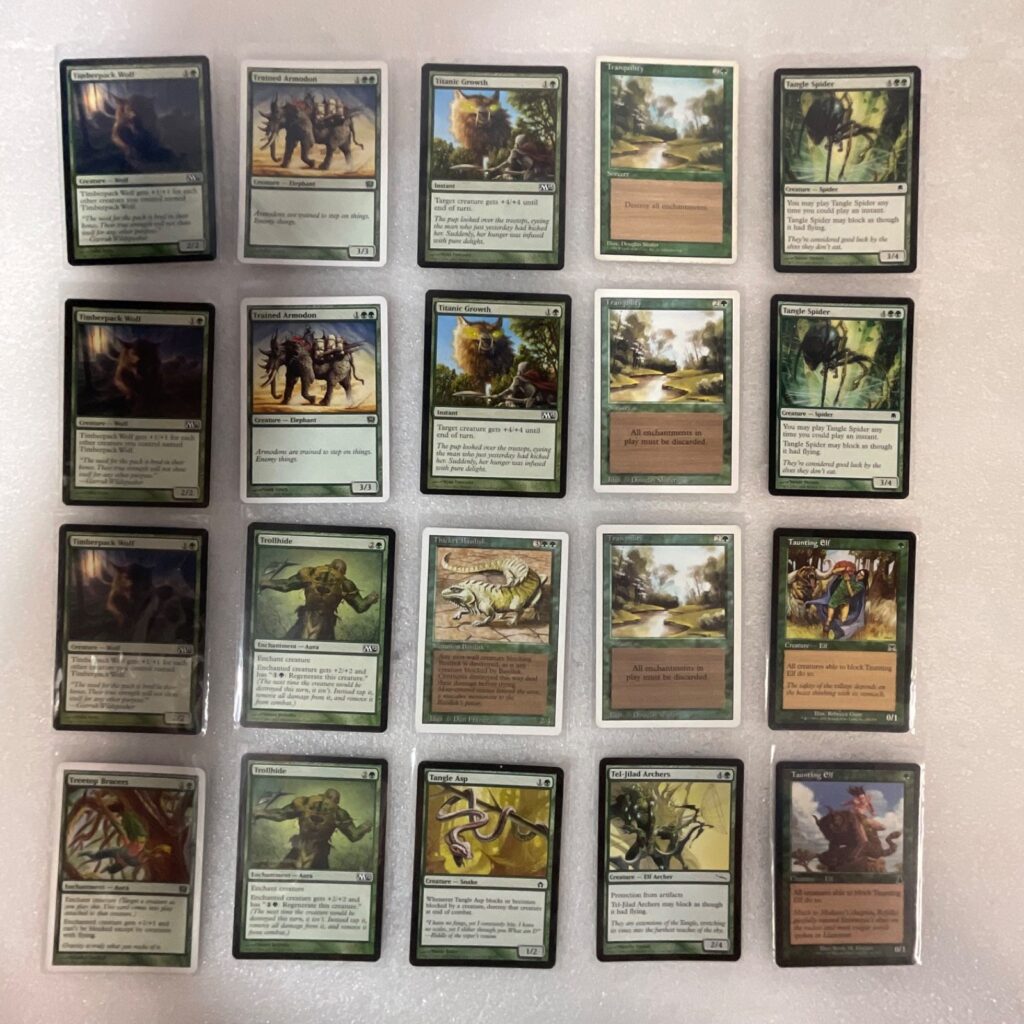 MTG 20 Card Green Lot Timberpack Wolf Tangle Spider Mixed Sets - Image 1