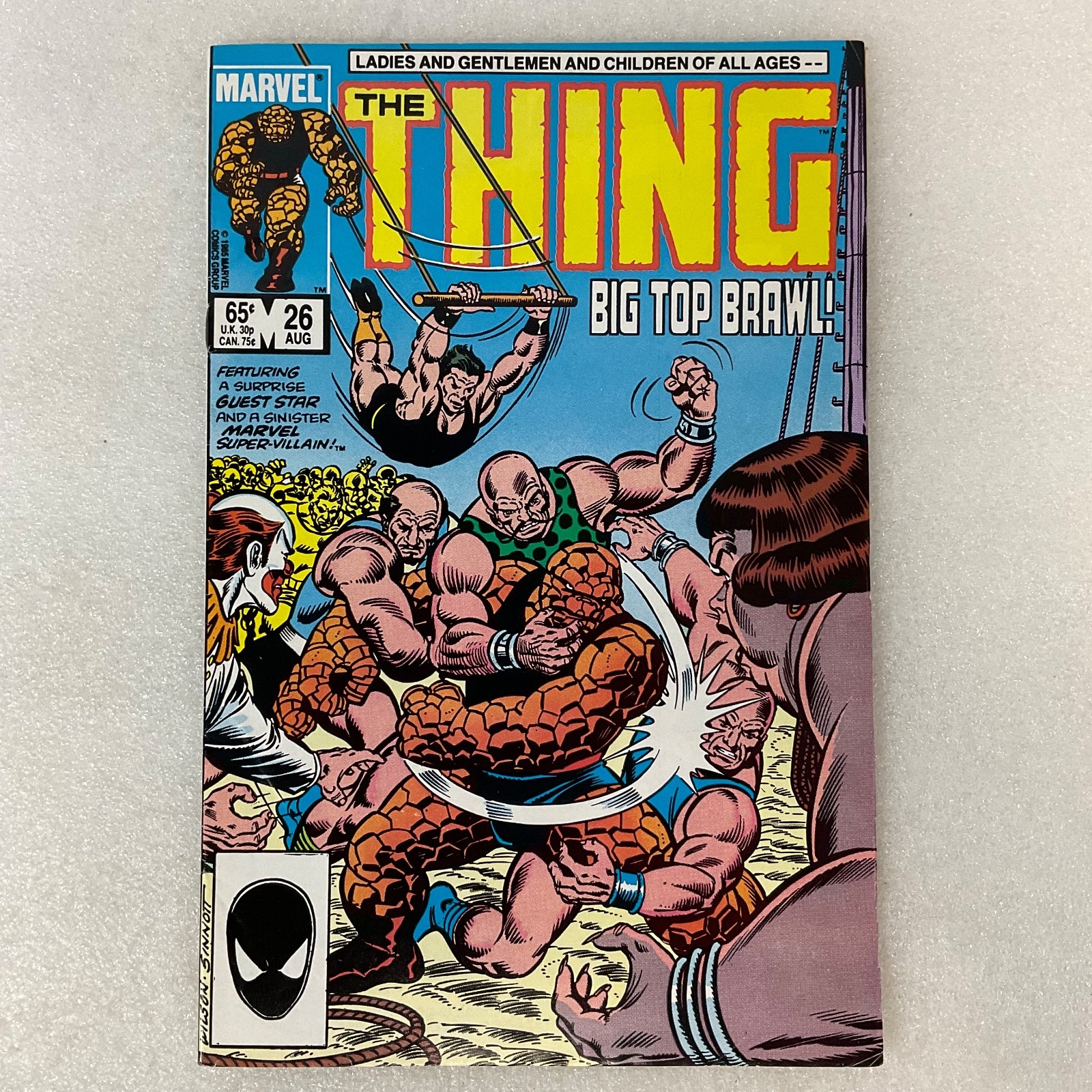 The Thing #26 Aug 1985 Marvel Comic Big Top Brawl Circus Battle Vintage - Image 1