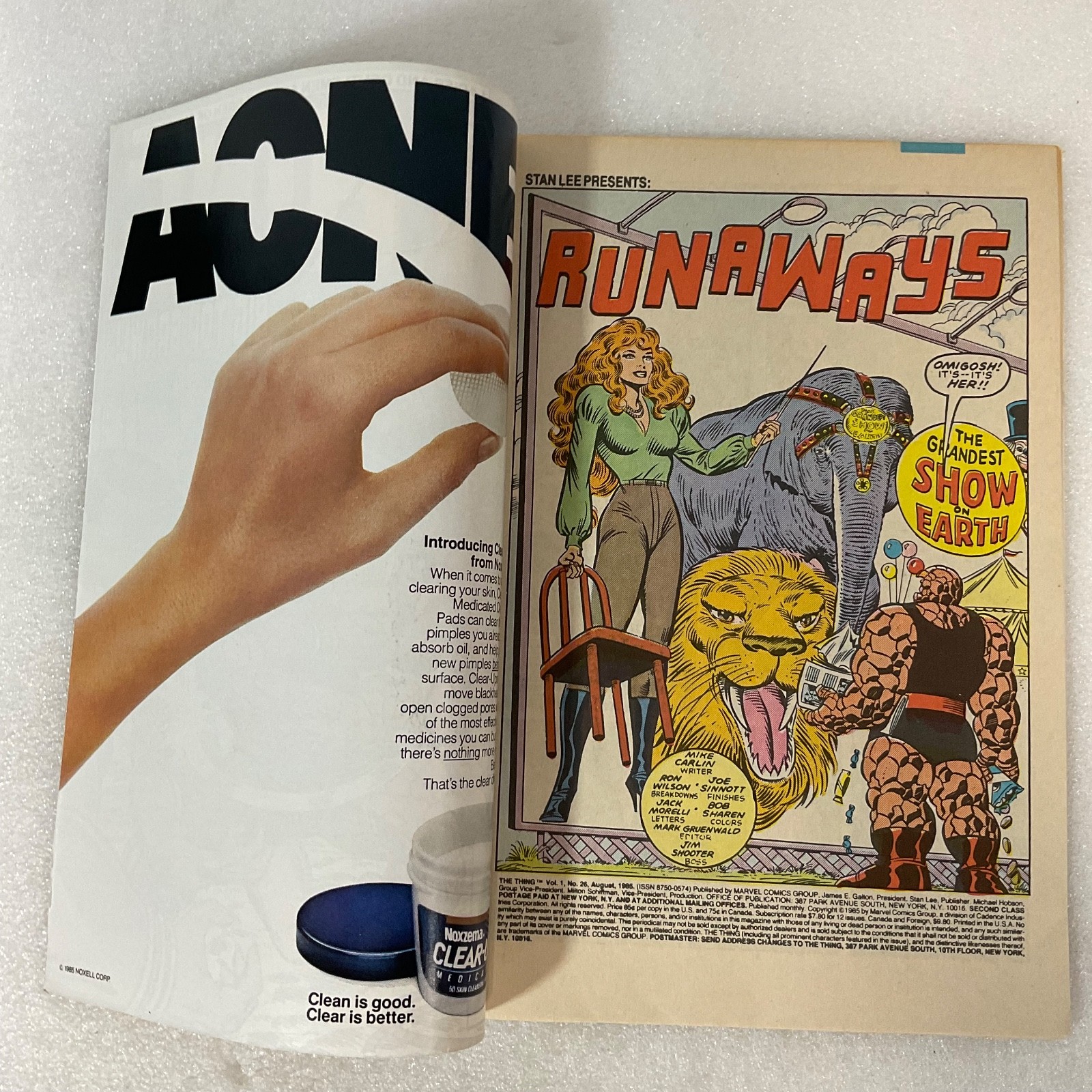 The Thing #26 Aug 1985 Marvel Comic Big Top Brawl Circus Battle Vintage - Image 3