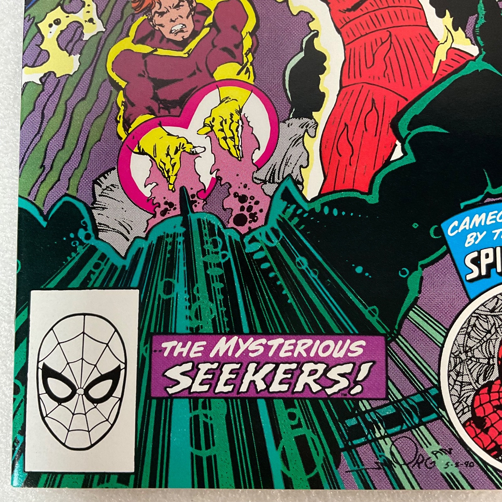 Fantastic Four #342 July 1990 Marvel Comic Spider-Man Cameo Human Torch Story - Image 8