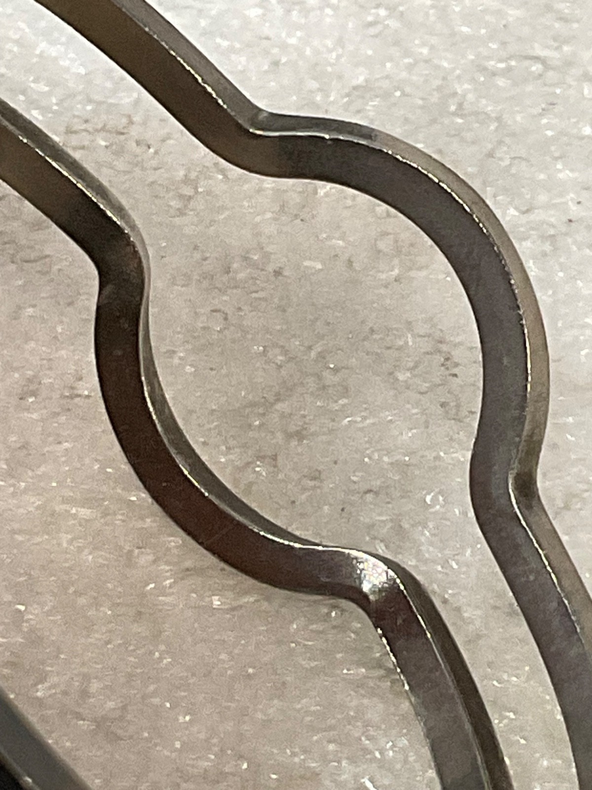 Vintage Modernist Stainless Steel Spring Close Bangle Bracelet 6" Hinged 23.5g - Image 11