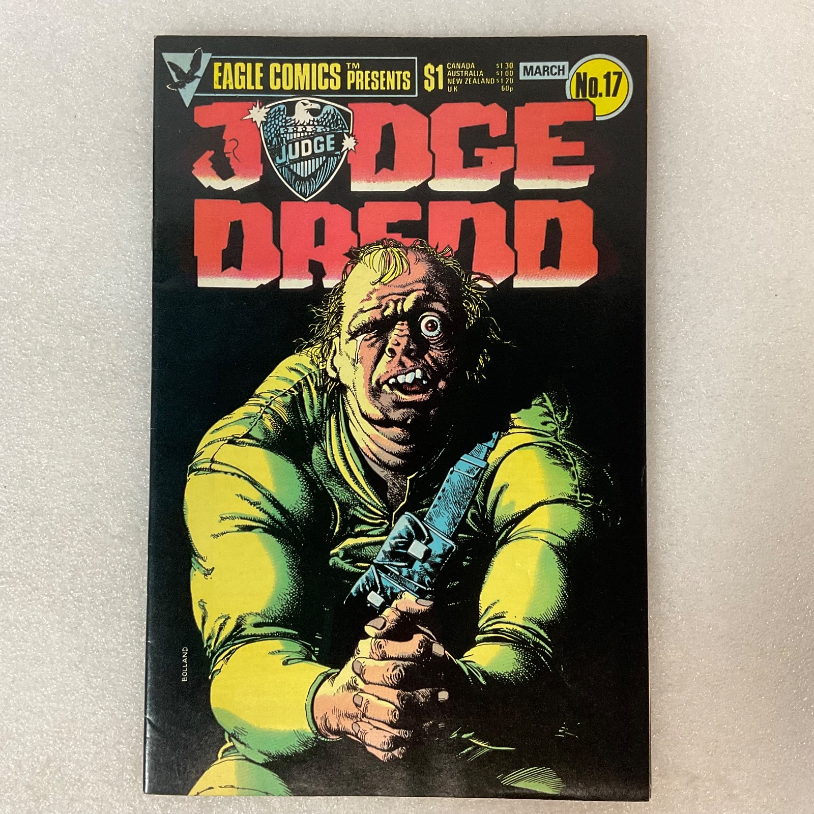 Judge Dredd Comic Book No 17 March 1985 Eagle Comics Vintage Sci-Fi Action - Image 1