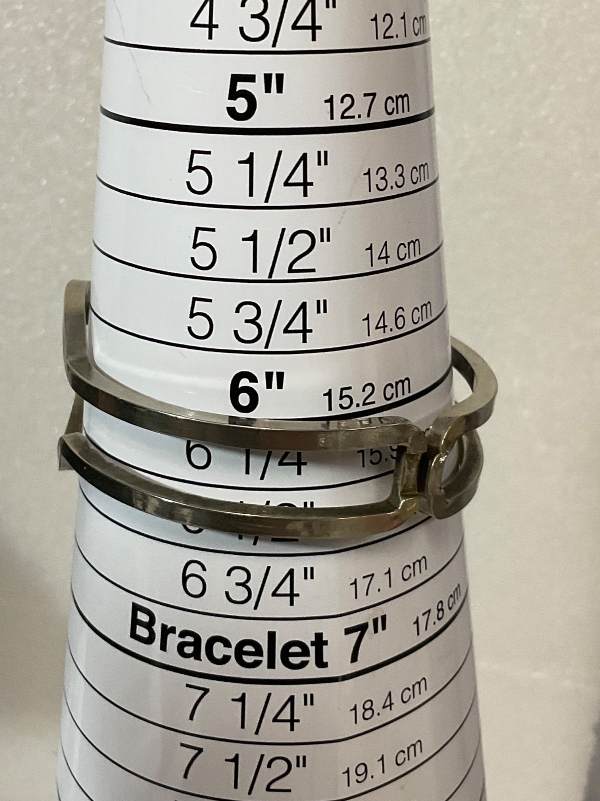 Vintage Modernist Stainless Steel Spring Close Bangle Bracelet 6" Hinged 23.5g - Image 14