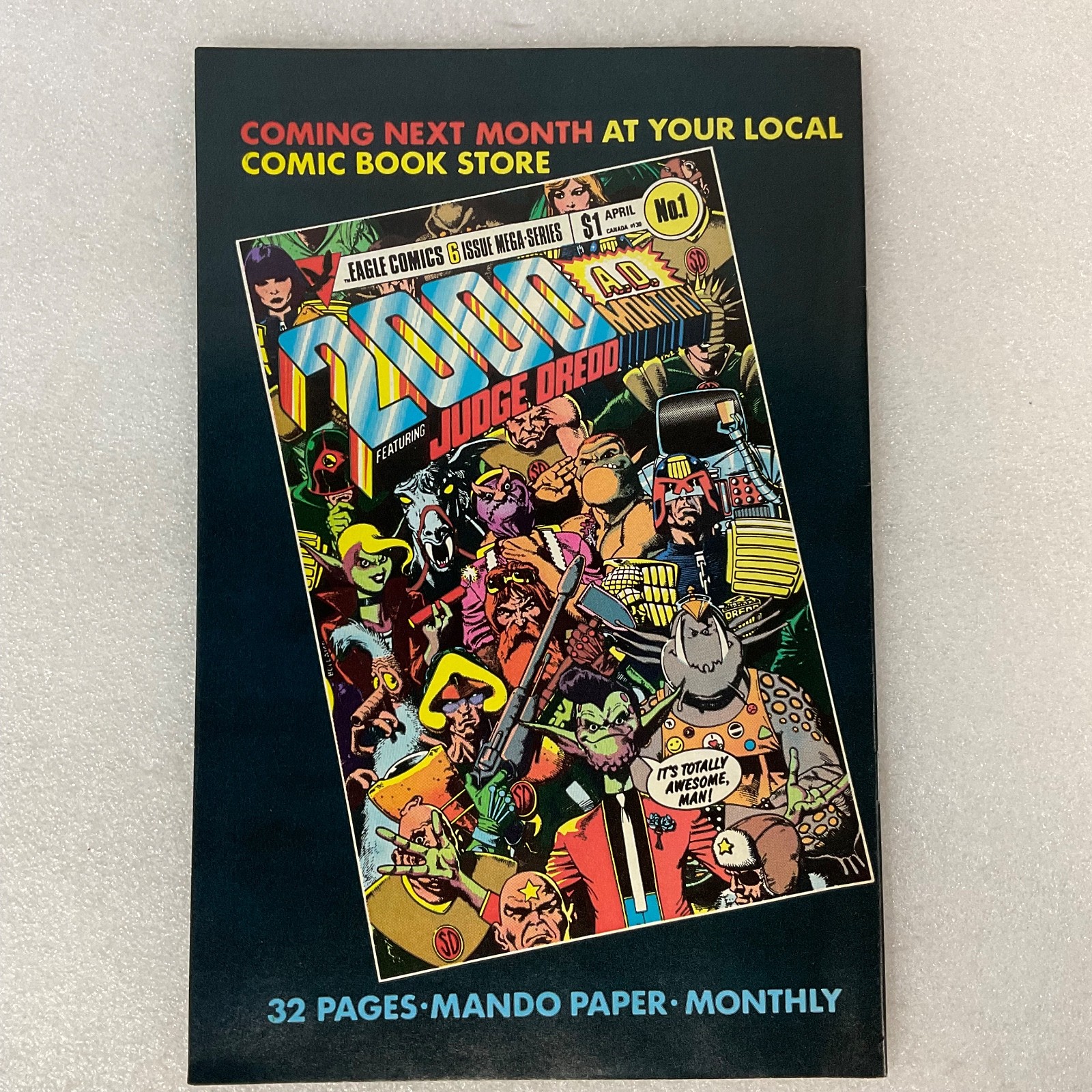 Judge Dredd Comic Book No 17 March 1985 Eagle Comics Vintage Sci-Fi Action - Image 2