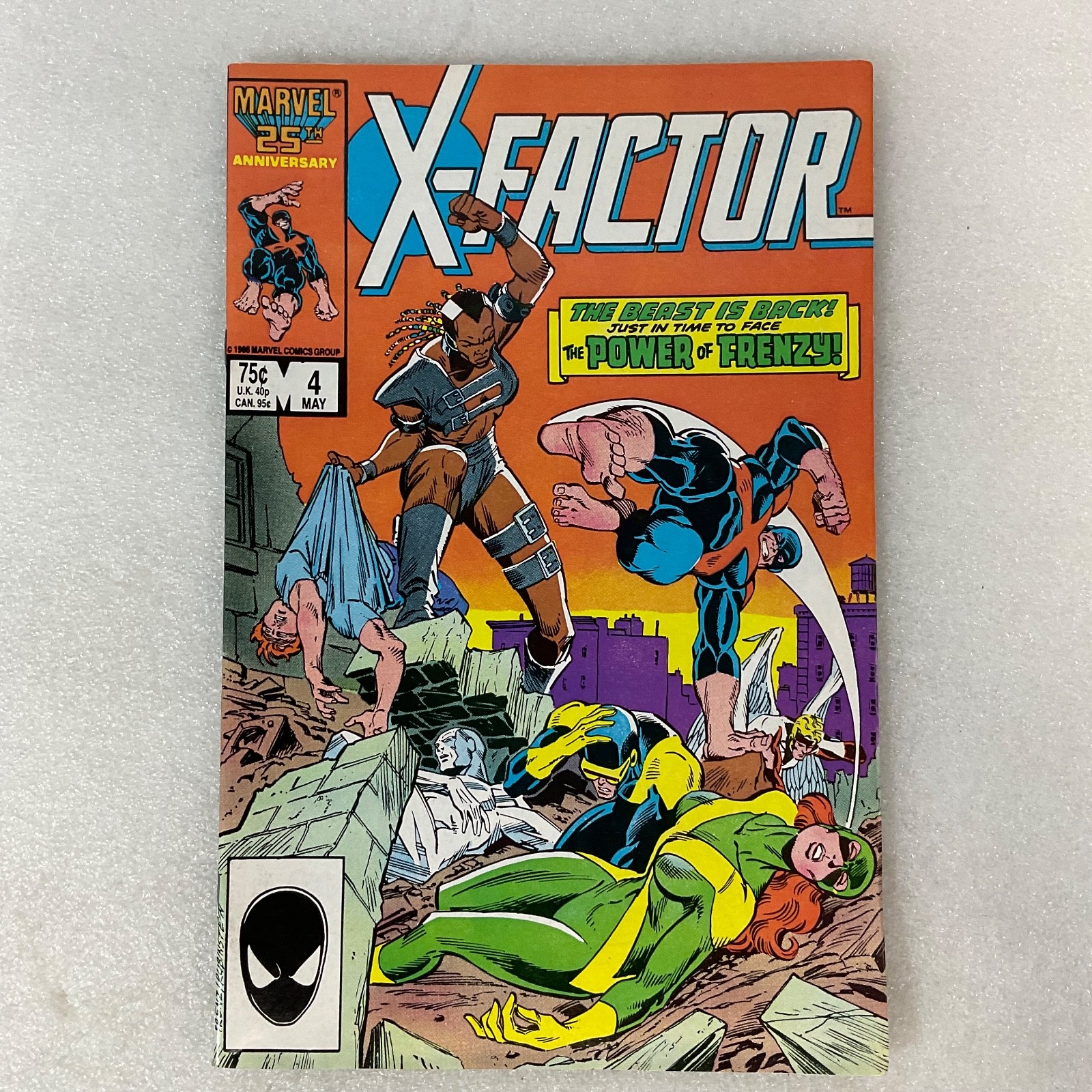 X-Factor #4 Marvel Comic 1986 The Beast Returns vs Frenzy 25th Anniversary - Image 1