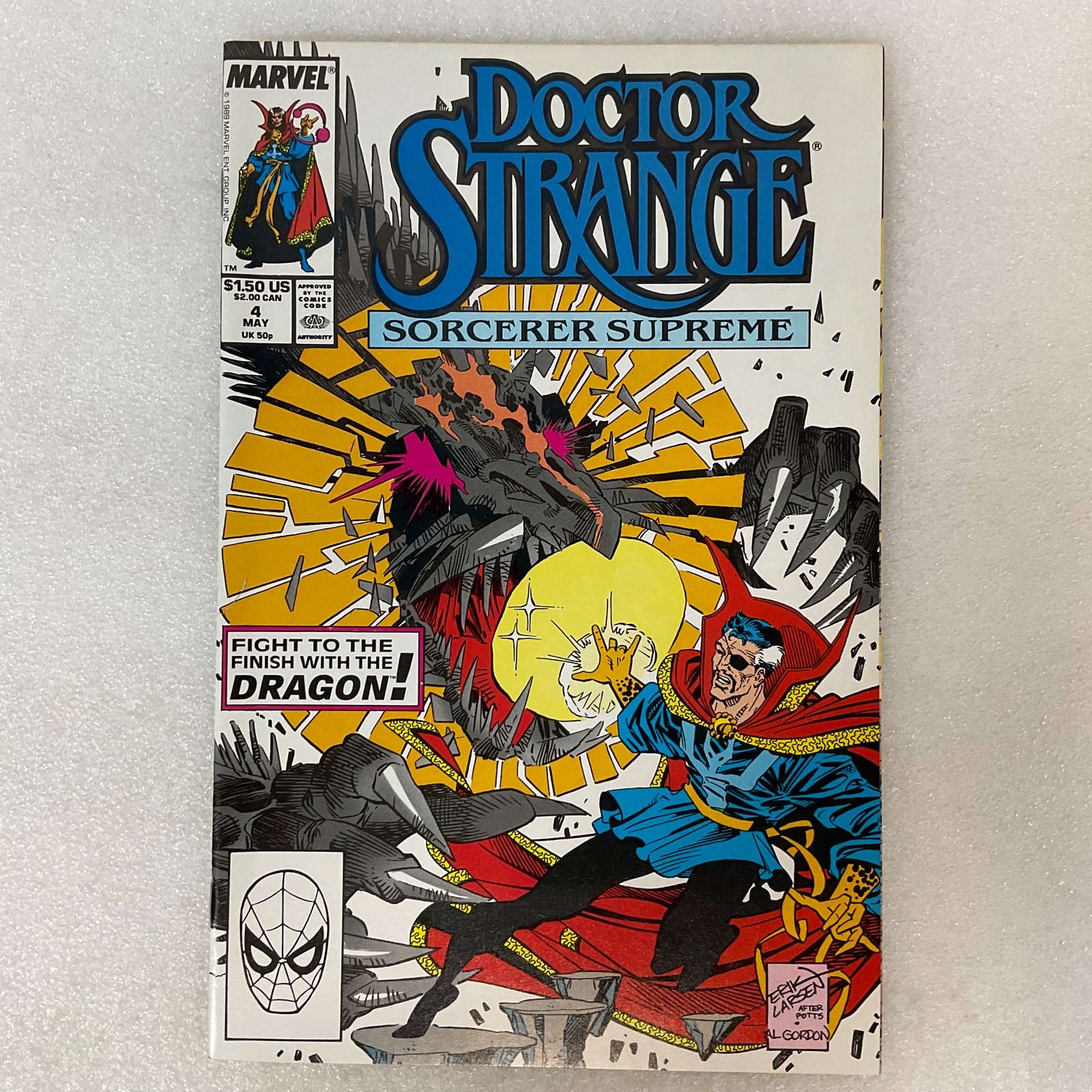 Doctor Strange Sorcerer Supreme #4 May 1989 Marvel Comic “Fight with the Dragon” - Image 1