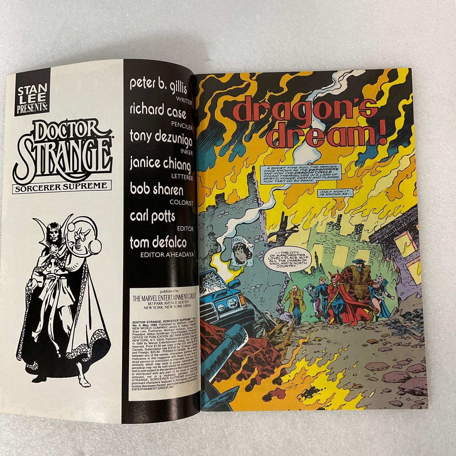 Doctor Strange Sorcerer Supreme #4 May 1989 Marvel Comic “Fight with the Dragon” - Image 3