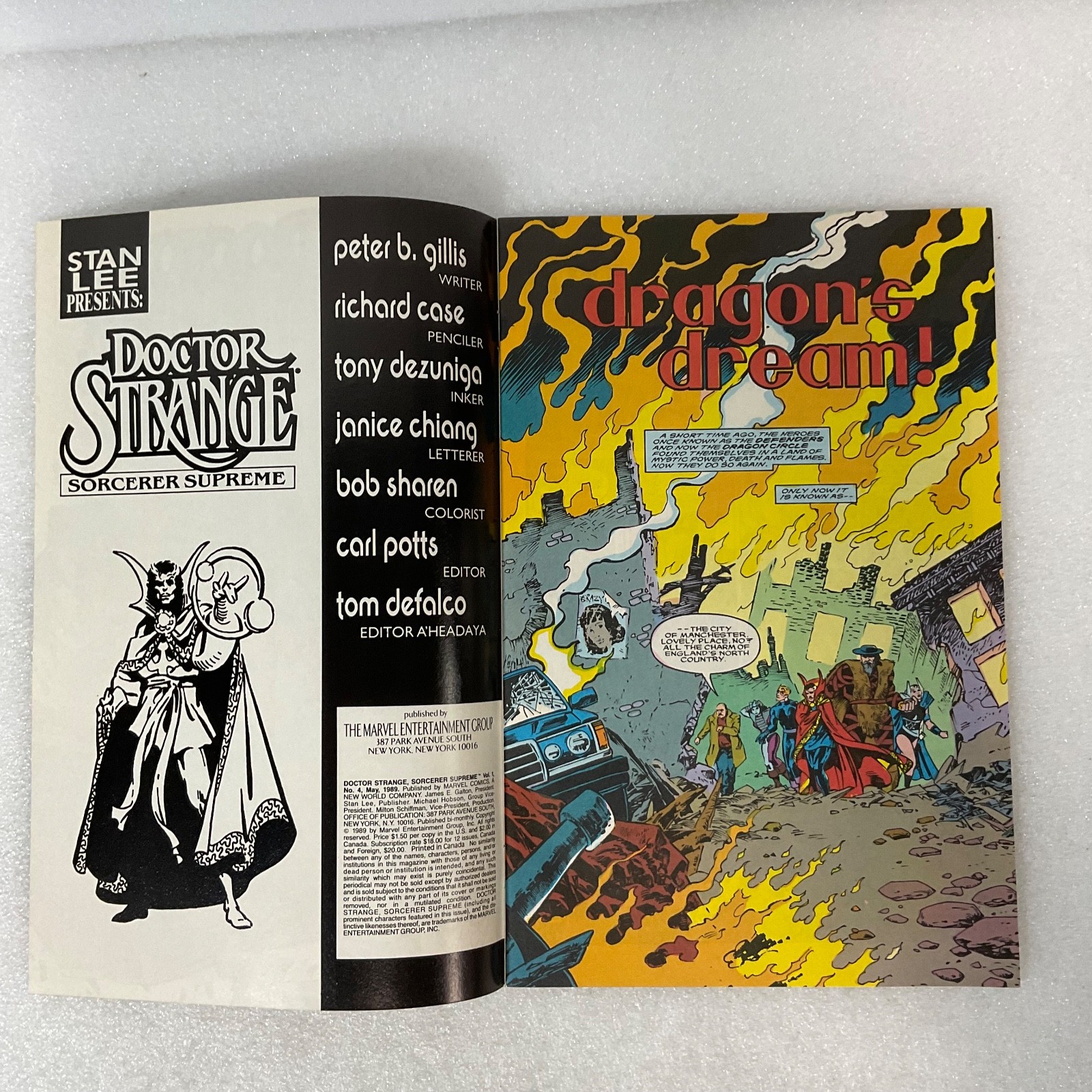 Doctor Strange Sorcerer Supreme #4 1989 Marvel Comic Book “Dragon’s Dream” - Image 3