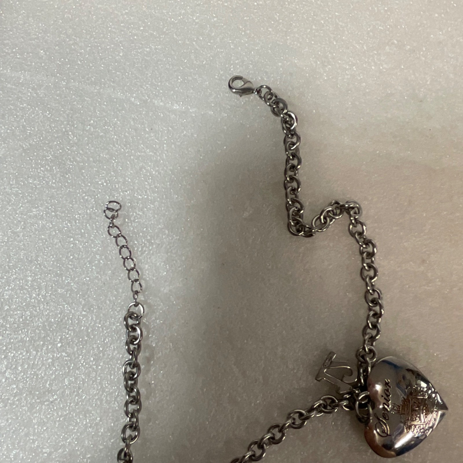 Class of 2012 Senior Heart Pendant Necklace w/ Crest & Rhinestone Charm - Image 9