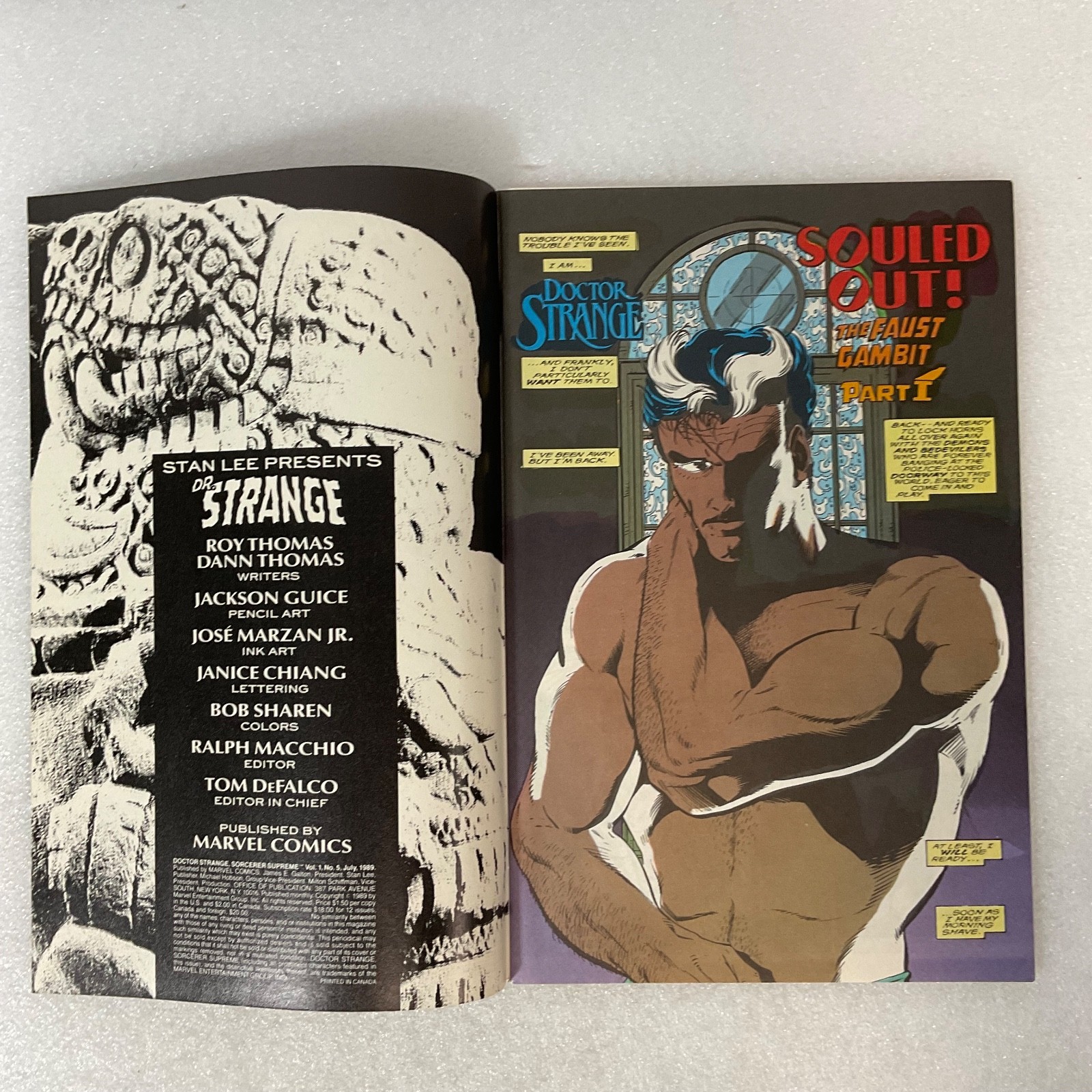 Doctor Strange Sorcerer Supreme #5 Jul 1989 Marvel Comic The Faust Gambit Part 1 - Image 3
