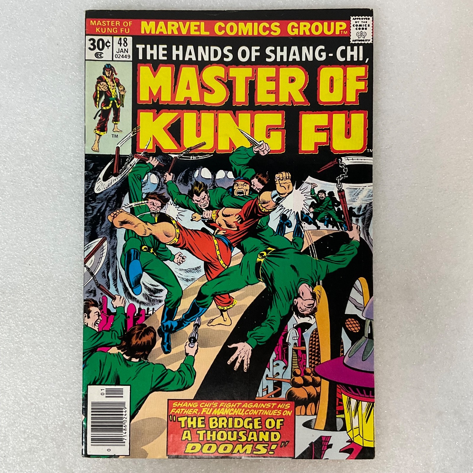 Master of Kung Fu #48 Marvel Comic Jan 1977 Shang-Chi “Bridge of a Thousand Doom - Image 1