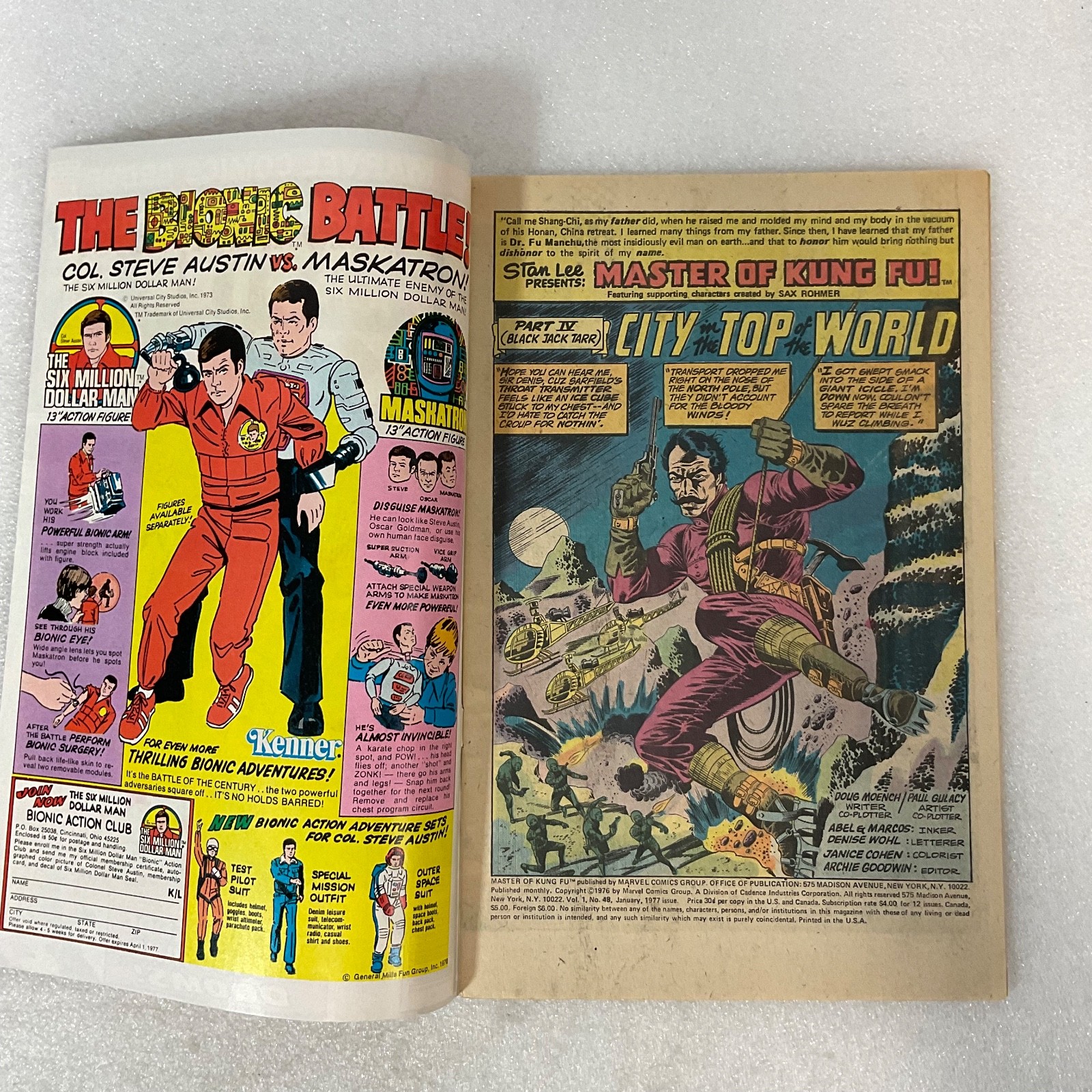 Master of Kung Fu #48 Marvel Comic Jan 1977 Shang-Chi “Bridge of a Thousand Doom - Image 13