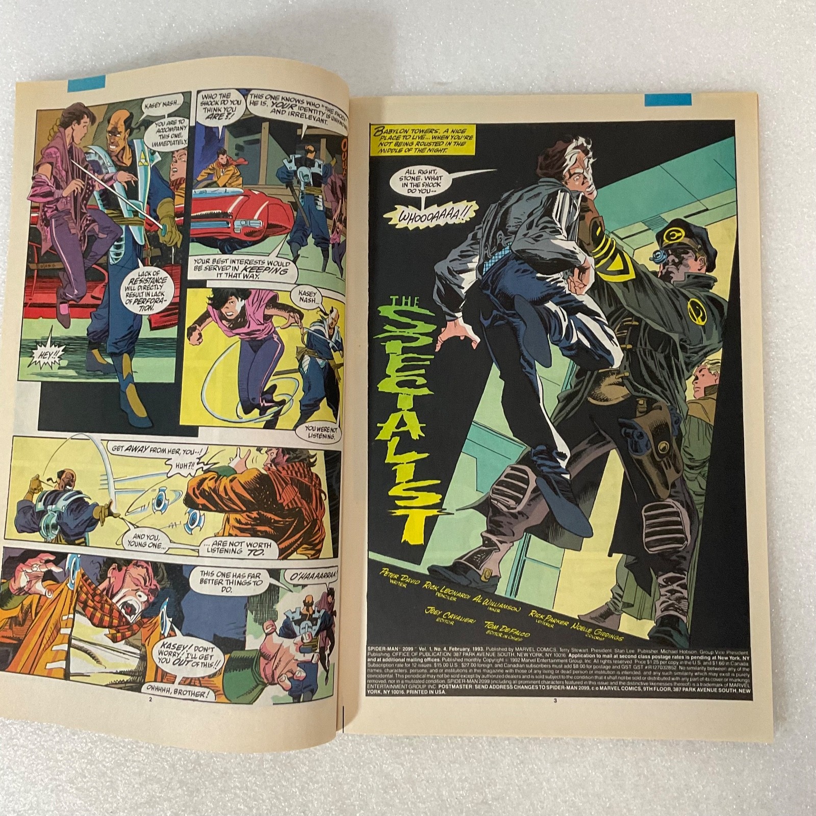 Spider-Man 2099 #4 Feb 1993 Marvel Comic The Specialist Story Peter David - Image 4