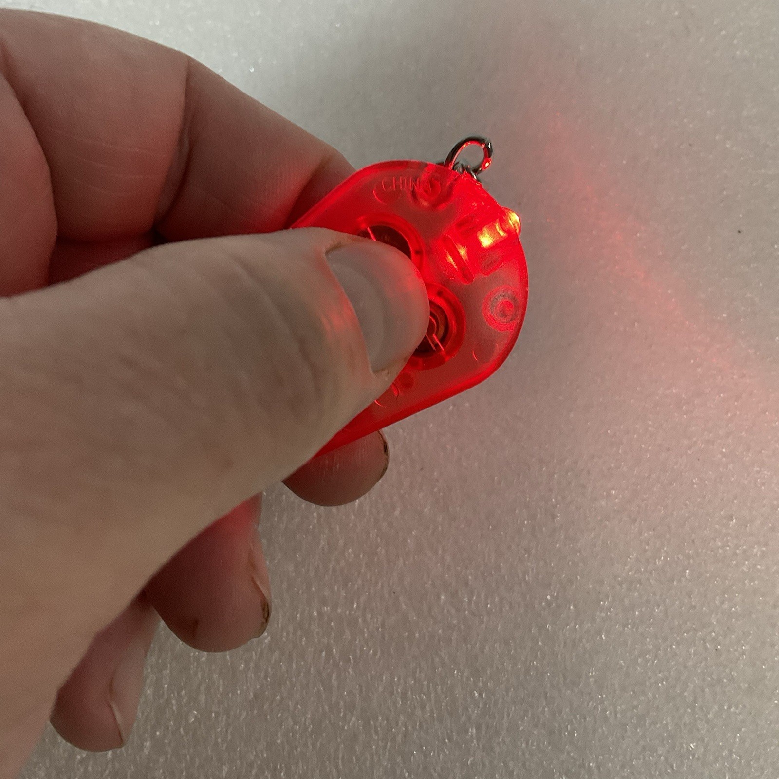 Storage Plus Red LED Flashlight Whistle Keychain Safety Promo - Image 2