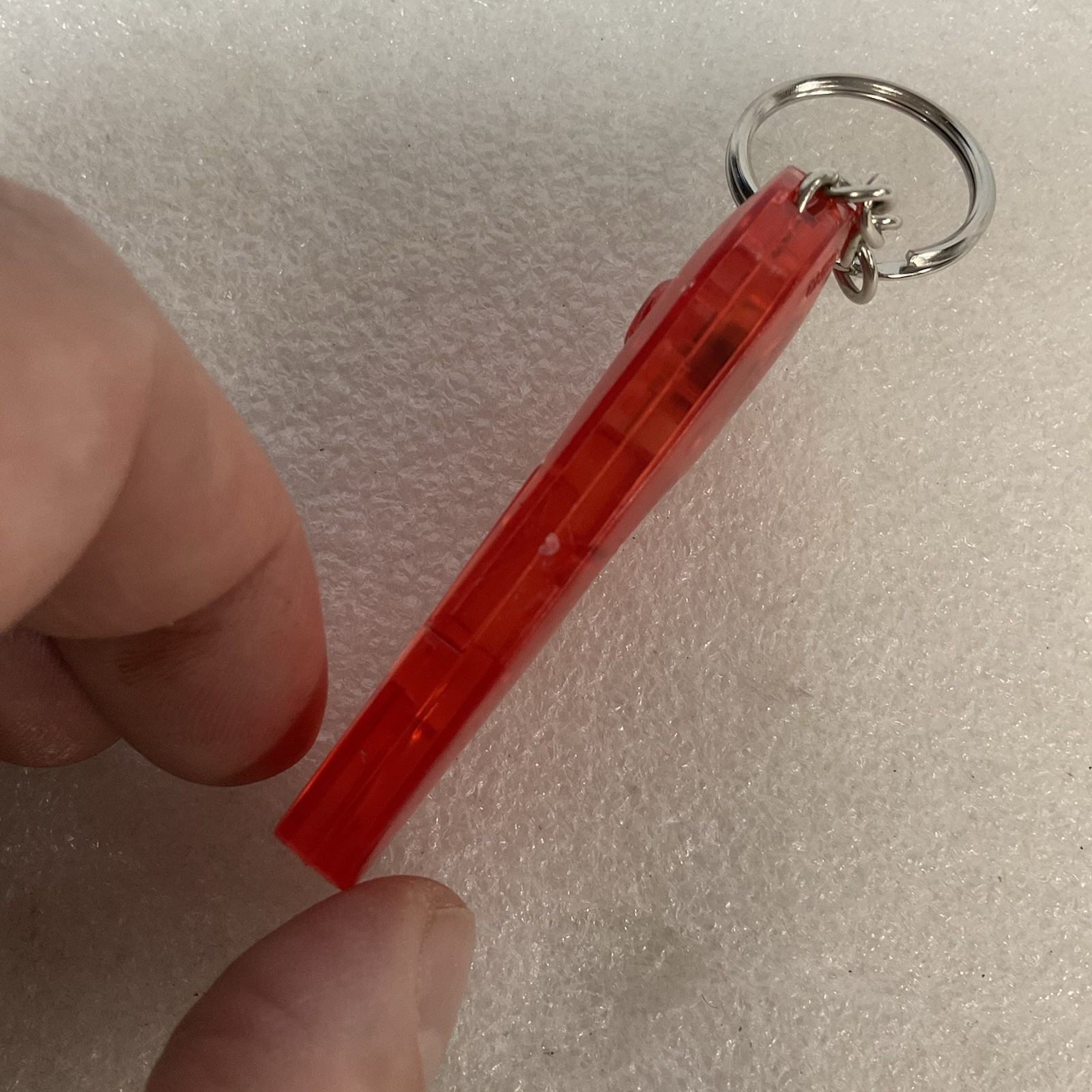 Storage Plus Red LED Flashlight Whistle Keychain Safety Promo - Image 5