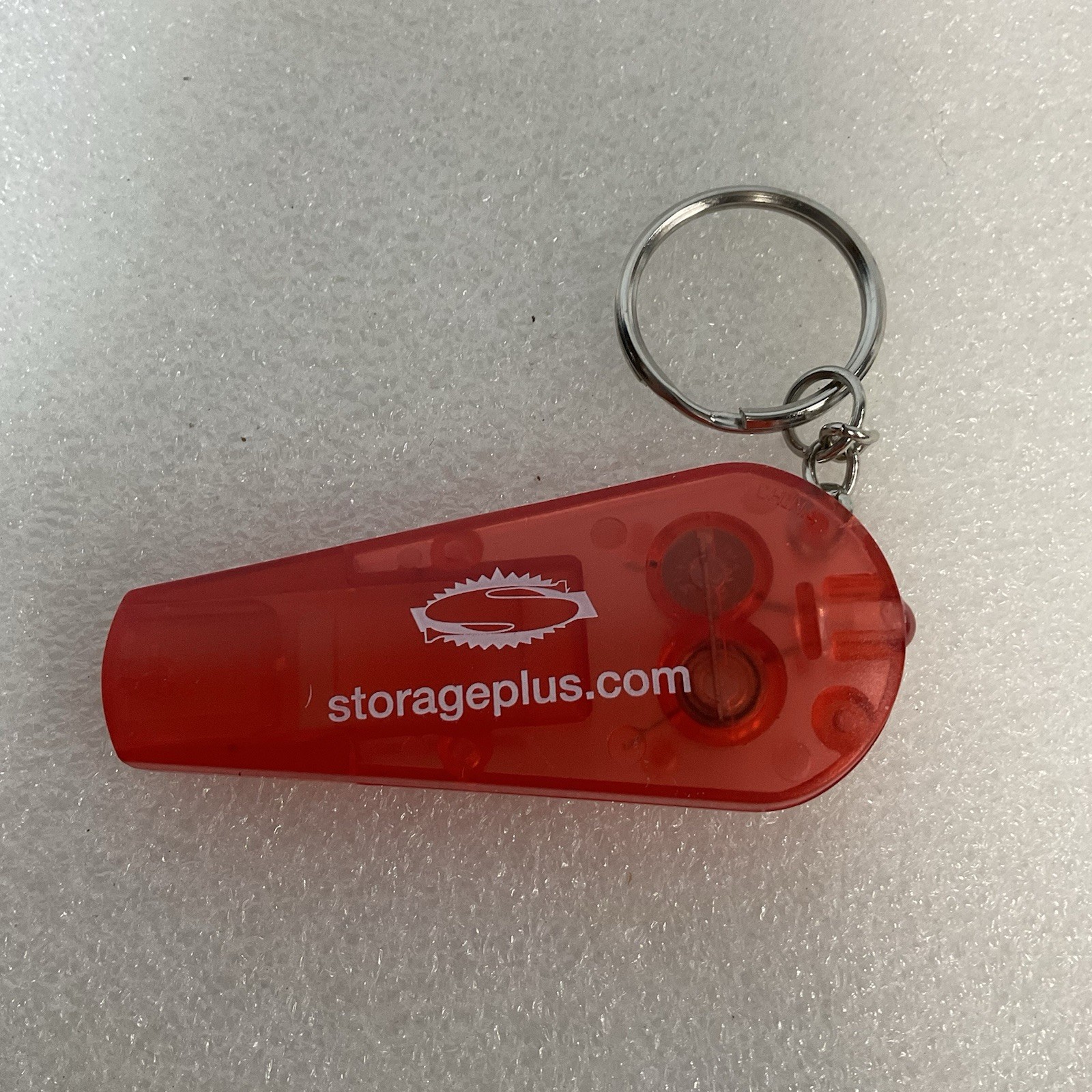 Storage Plus Red LED Flashlight Whistle Keychain Safety Promo - Image 1