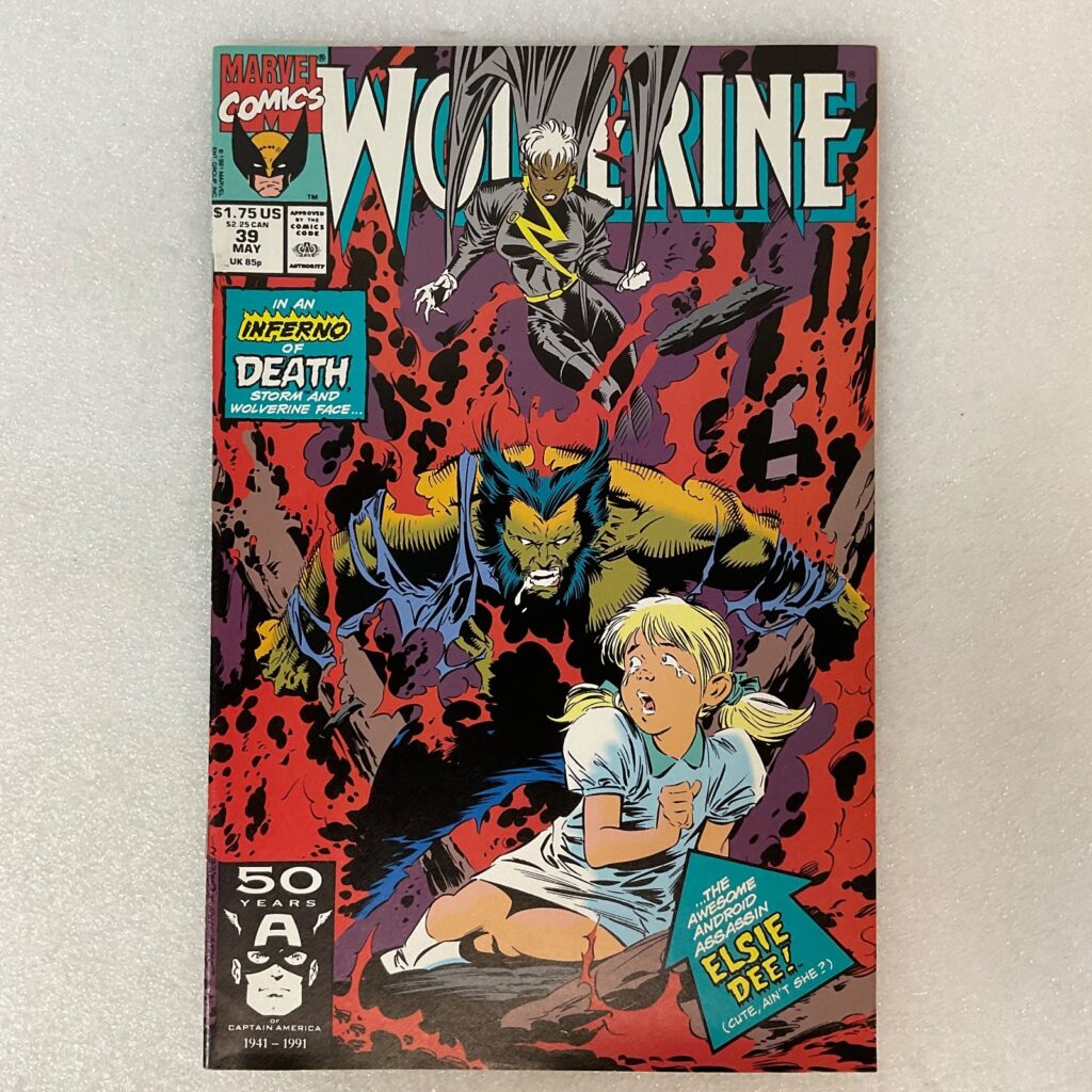 Wolverine #39 Marvel Comic May 1991 Storm & Elsie Dee Appearance 50 Years Cap - Image 1