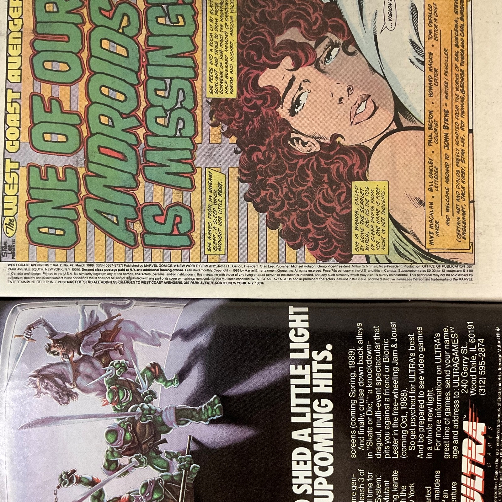West Coast Avengers #42 Marvel Comic 1989 VisionQuest Scarlet Witch Story - Image 5