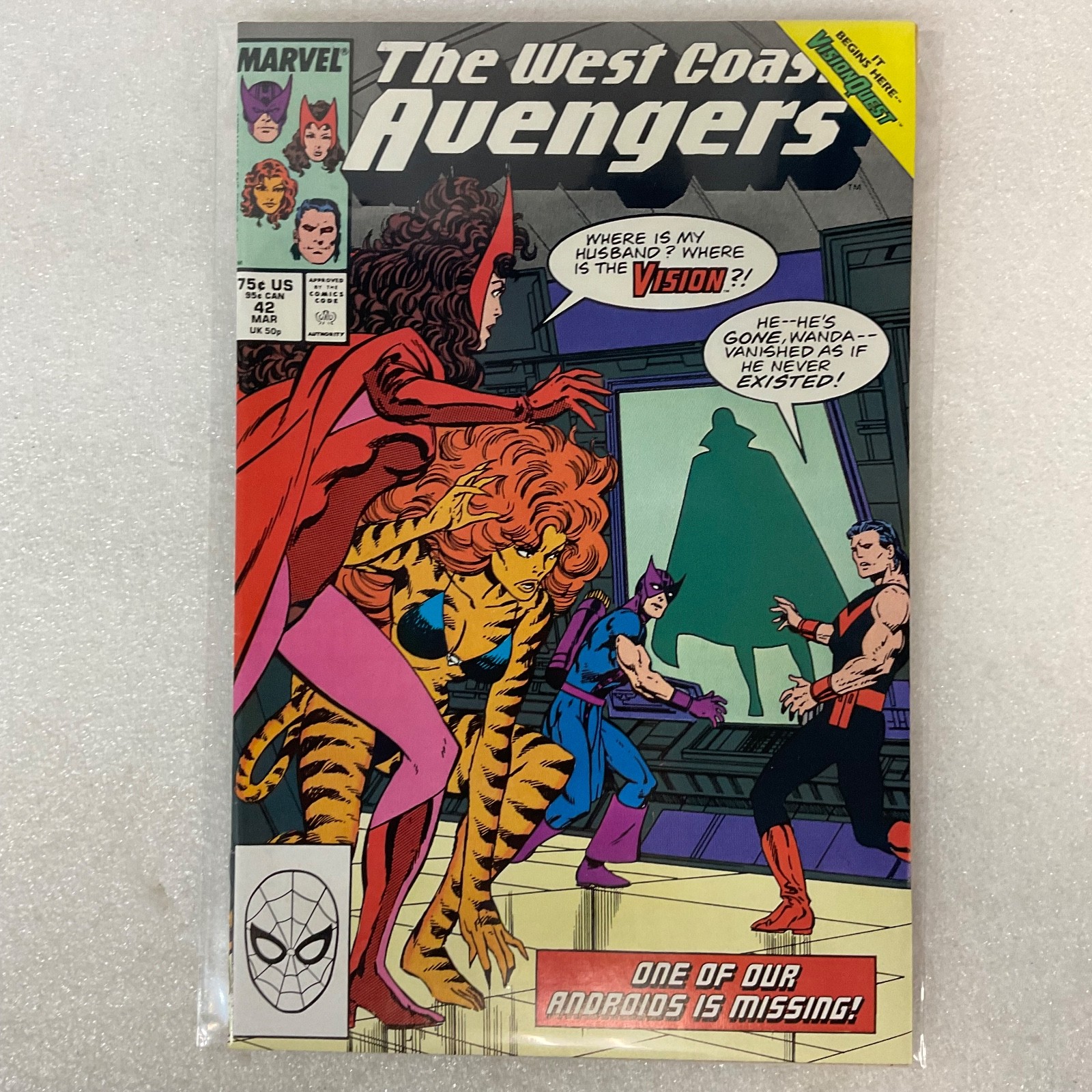 West Coast Avengers #42 Marvel Comic 1989 VisionQuest Scarlet Witch Story - Image 14