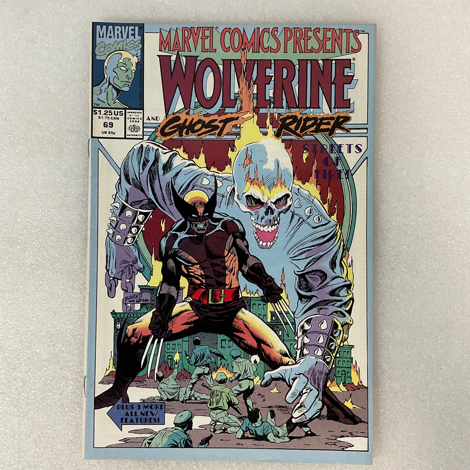 Marvel Comics Presents Wolverine Ghost Rider #69 1991 Streets of Fire Crossover - Image 1